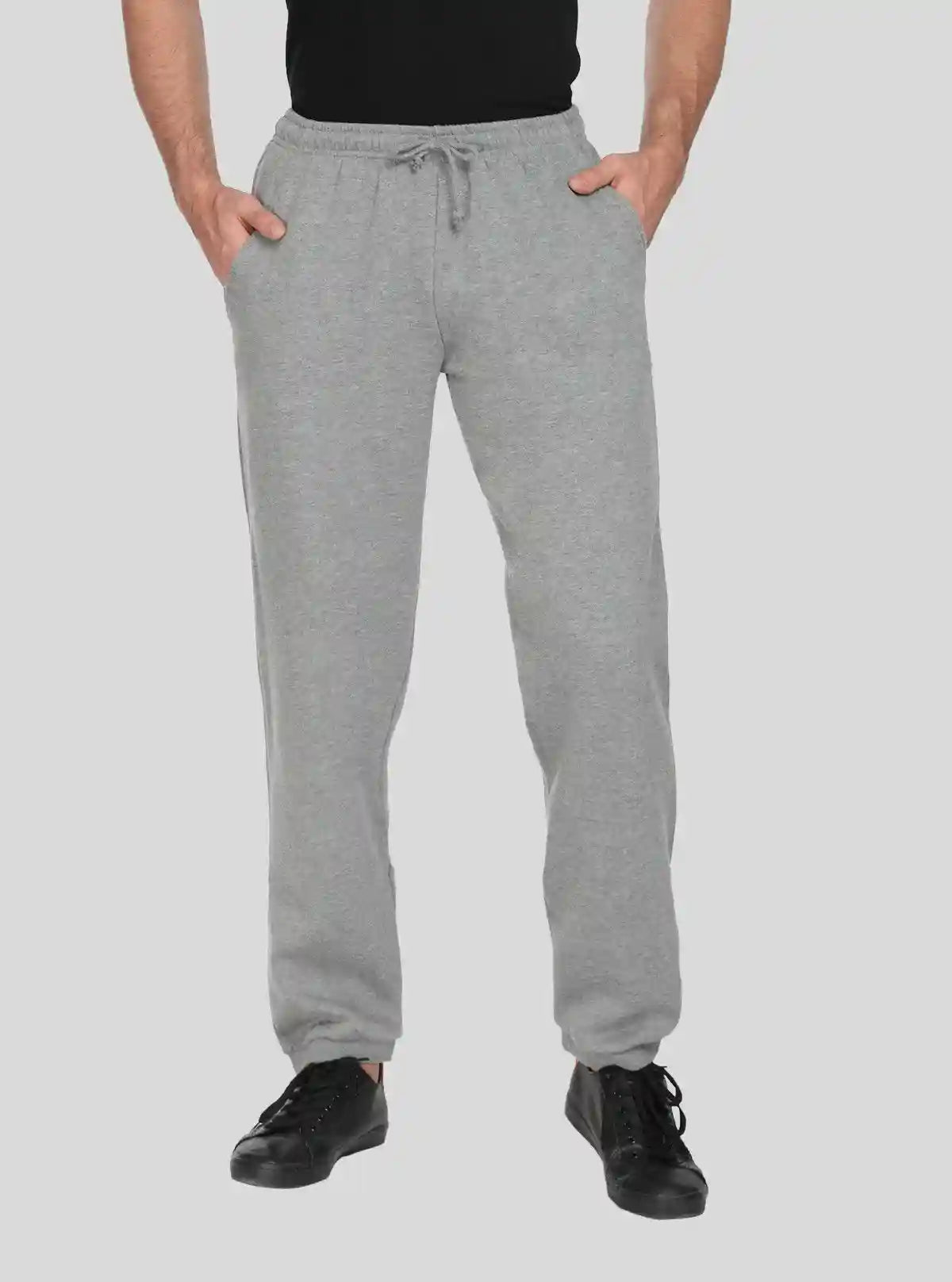 Men’s Grey Melange Cuffed Joggers – Classic Comfort with Urban Edge | Buy Online at  Boer and Fitch