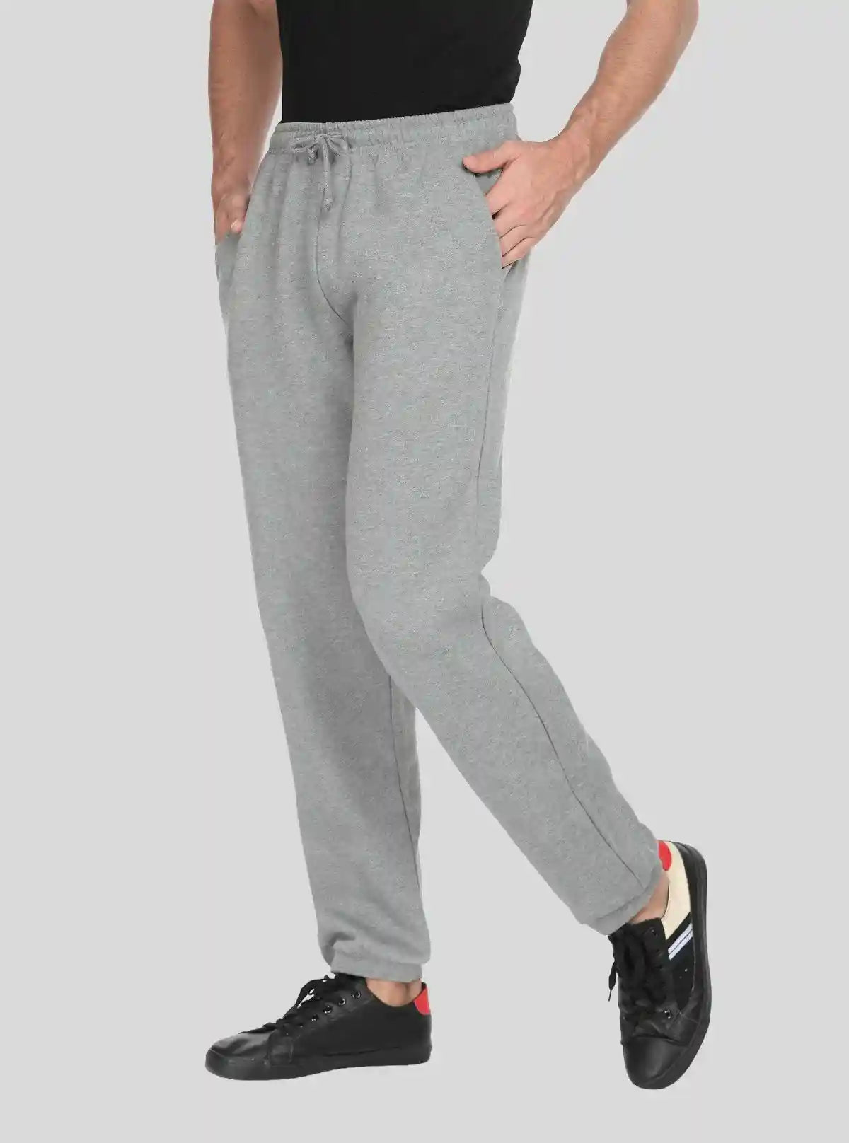 Men’s Grey Melange Cuffed Joggers – Classic Comfort with Urban Edge | Buy Online at  Boer and Fitch