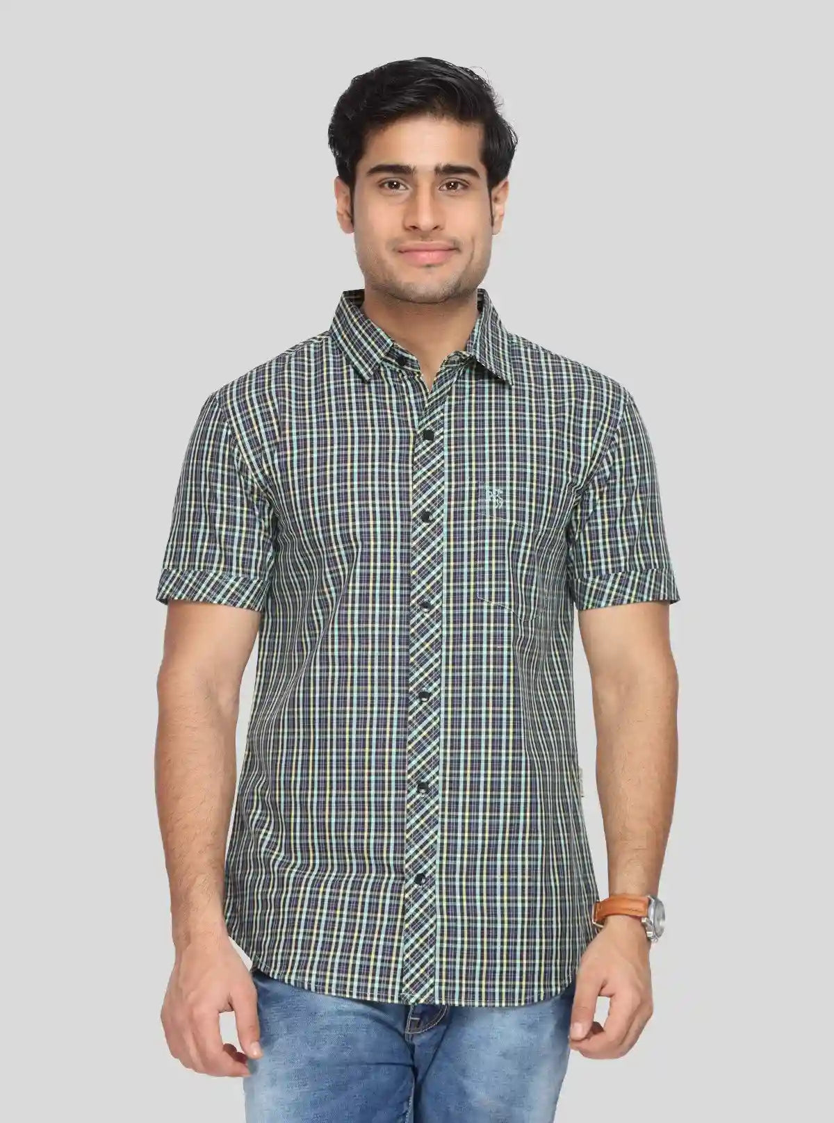 Men's Multi Striped Half Sleeve Shirt – Vibrant Casual Style for Every Day | Buy Online at gep32c-qs.myshopify.com