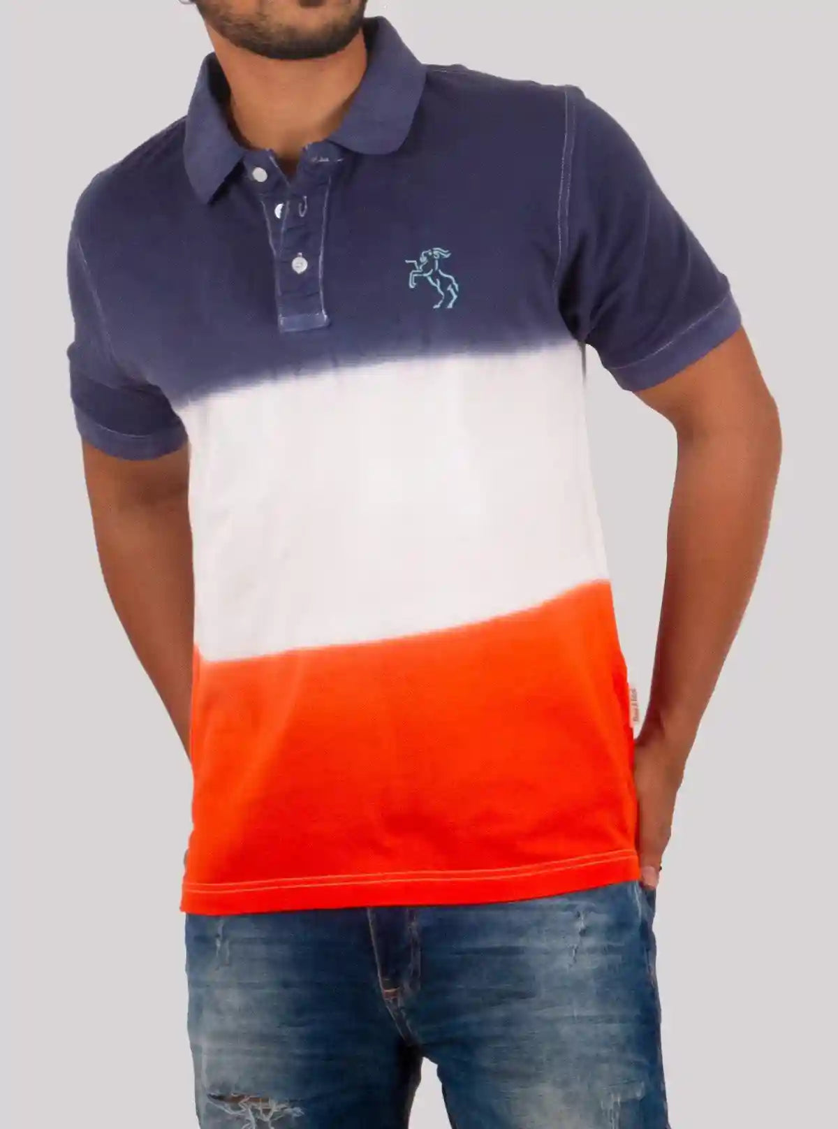 Men’s Orange Tie Dye Polo T-Shirt – Vibrant & Comfortable | Boer & Fitch | Buy Online at  Boer and Fitch