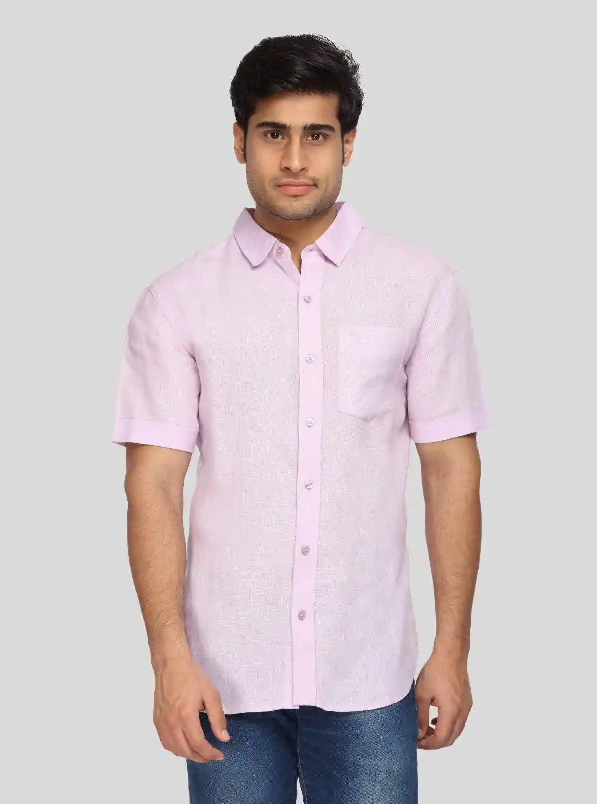 Men's Purple Linen Shirt – Lightweight, Elegant & Summer-Ready Style | Buy Online at  Boer and Fitch