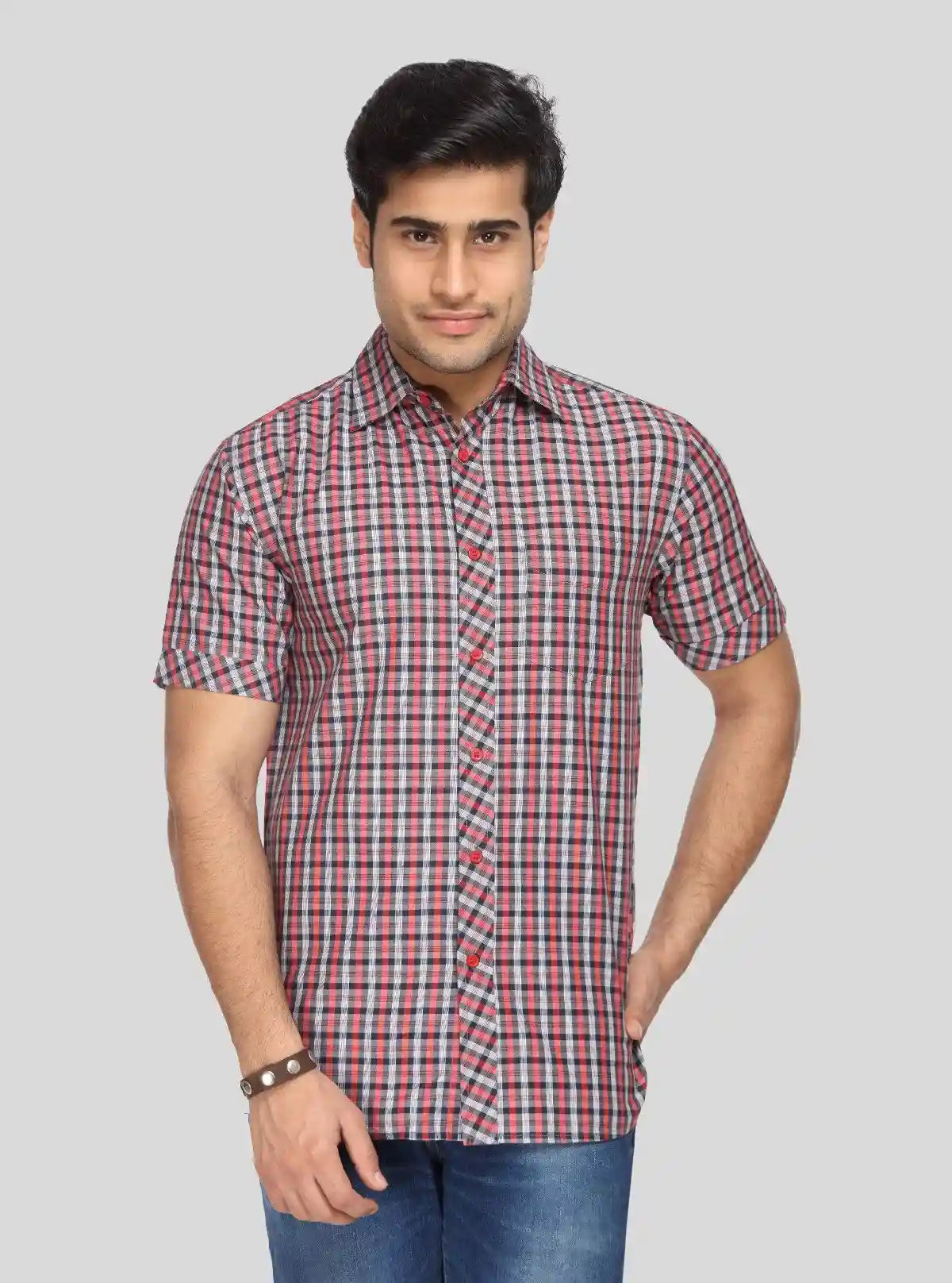 Men's Red Checked Shirt – Bold, Rugged & All-Day Casual Comfort | Buy Online at gep32c-qs.myshopify.com