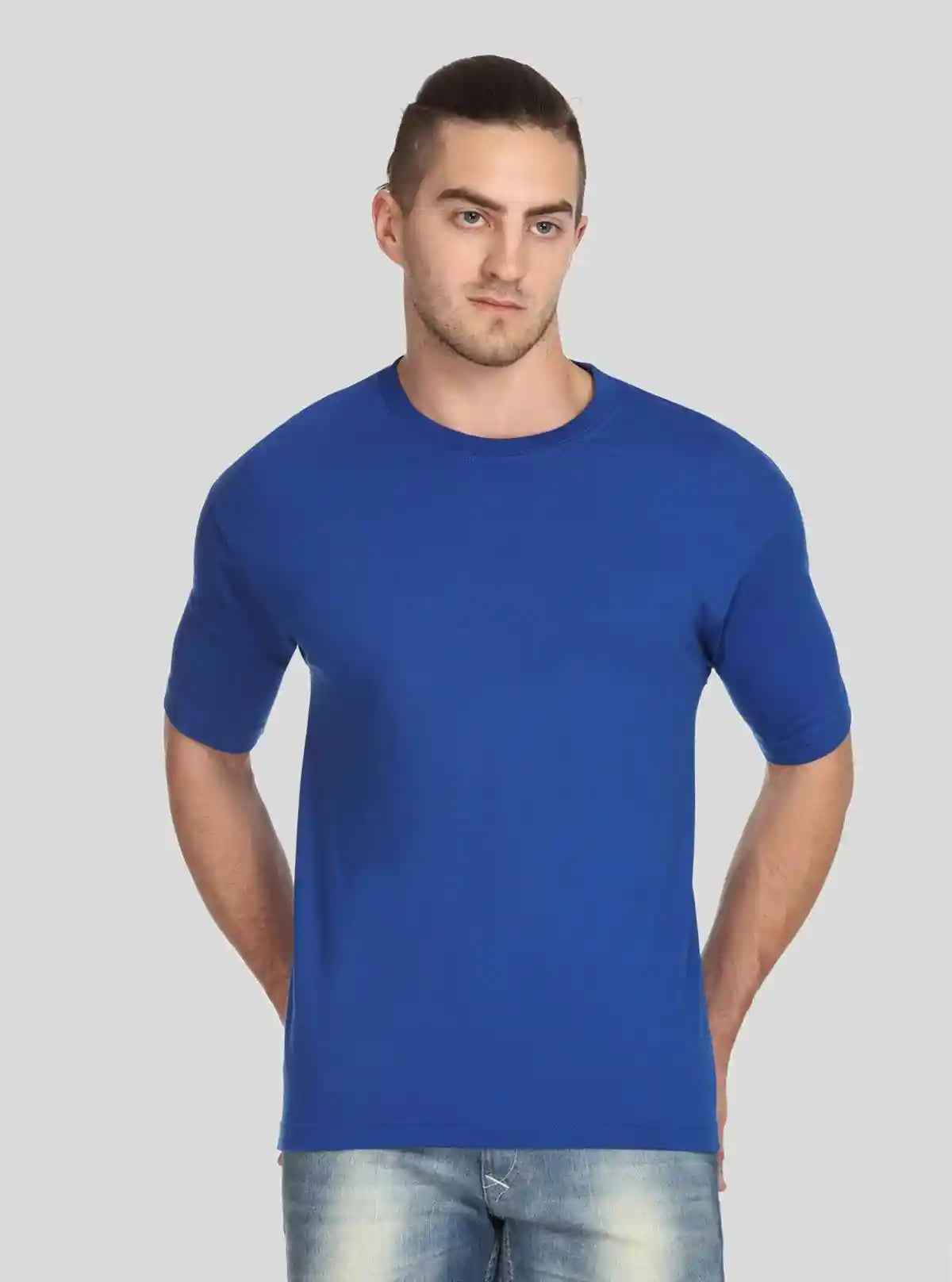 Men's Royal Blue Basic Crew Neck T-Shirt – Essential Comfort & Style | Buy Online at  Boer and Fitch