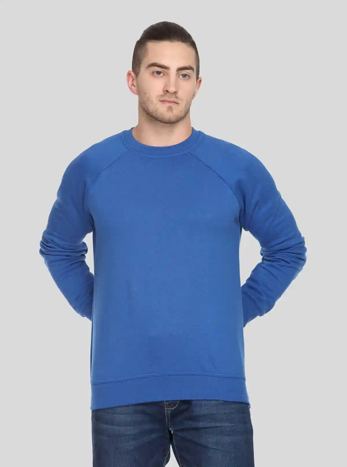 Men’s Royal Blue Fleece Sweatshirt – Warm, Stylish & Comfy | Buy Online at  Boer and Fitch