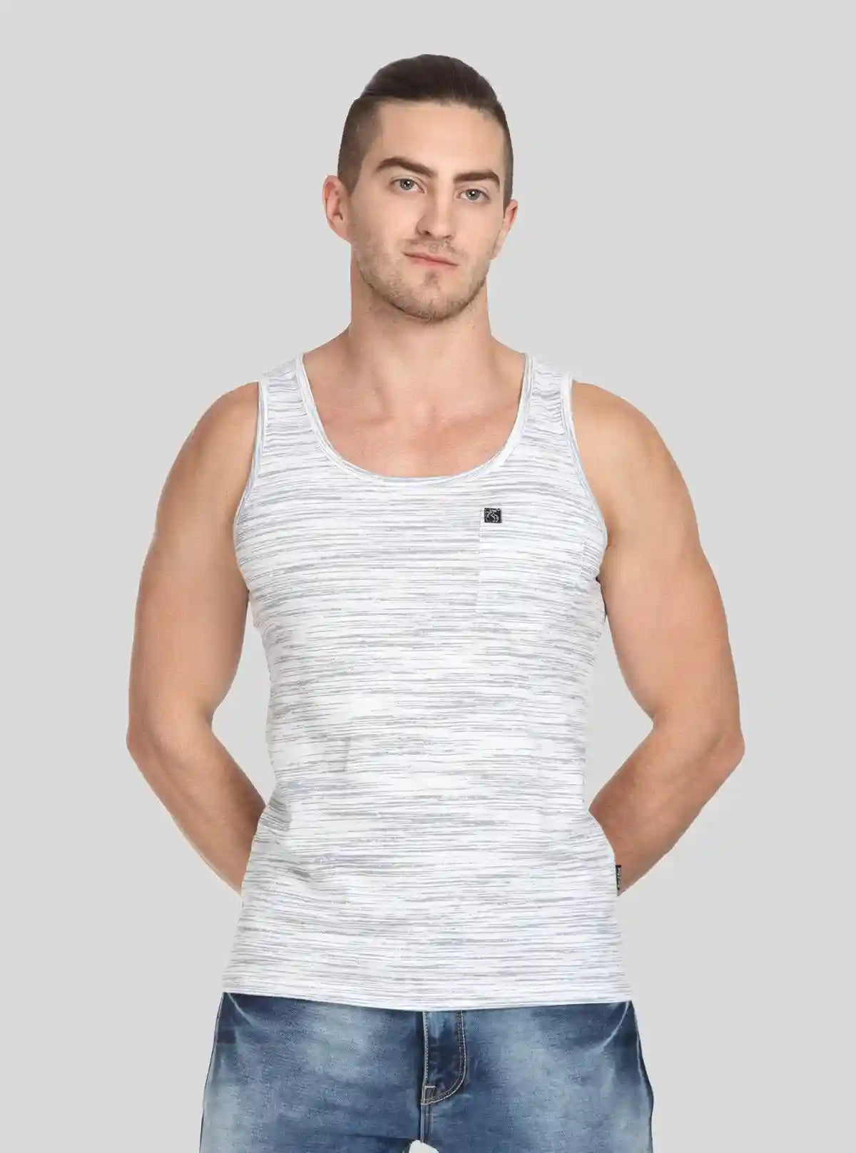 Men's Tinted White Slub Jersey Sleeveless Vest – Designer Fit & Premium Style | Buy Online at  Boer and Fitch