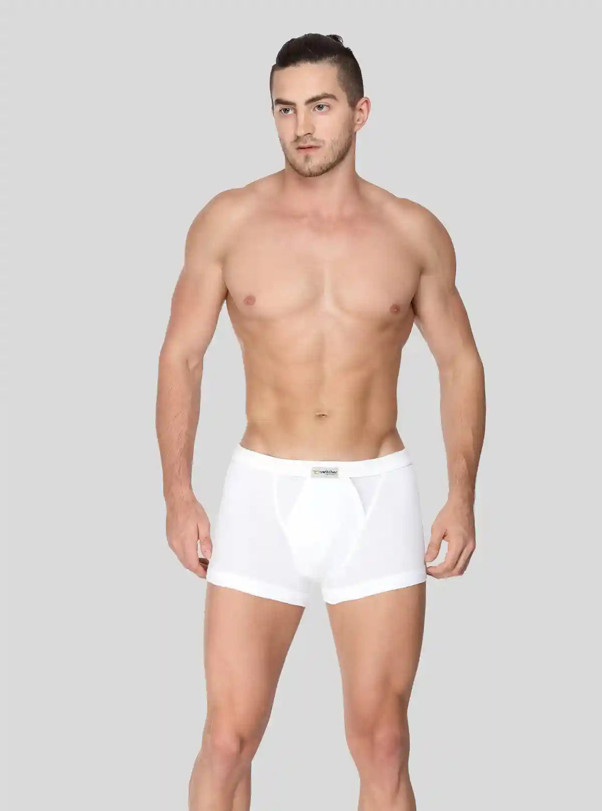 Men's White Inner Banded Trunk - Premium Cotton Comfort & Fit | Buy Online at  Boer and Fitch