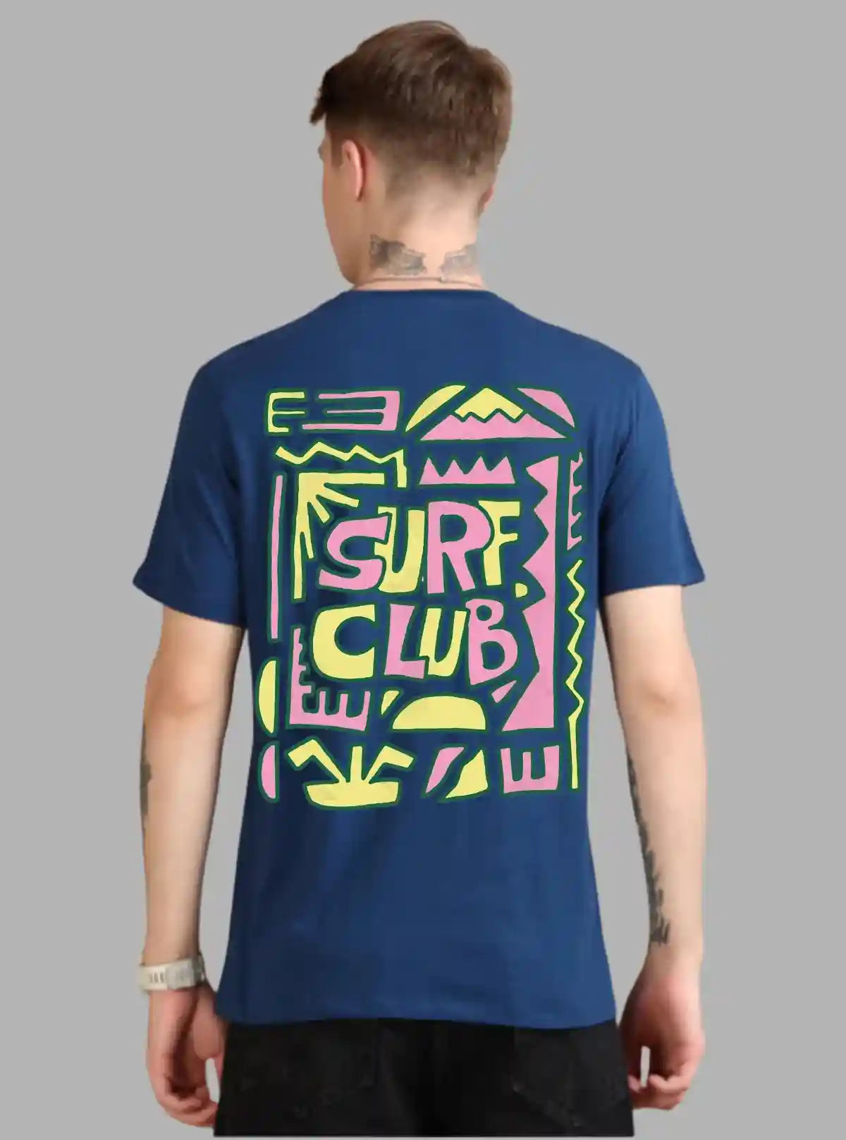 Men’s Navy Surf Print T-Shirt – Nautical-Inspired