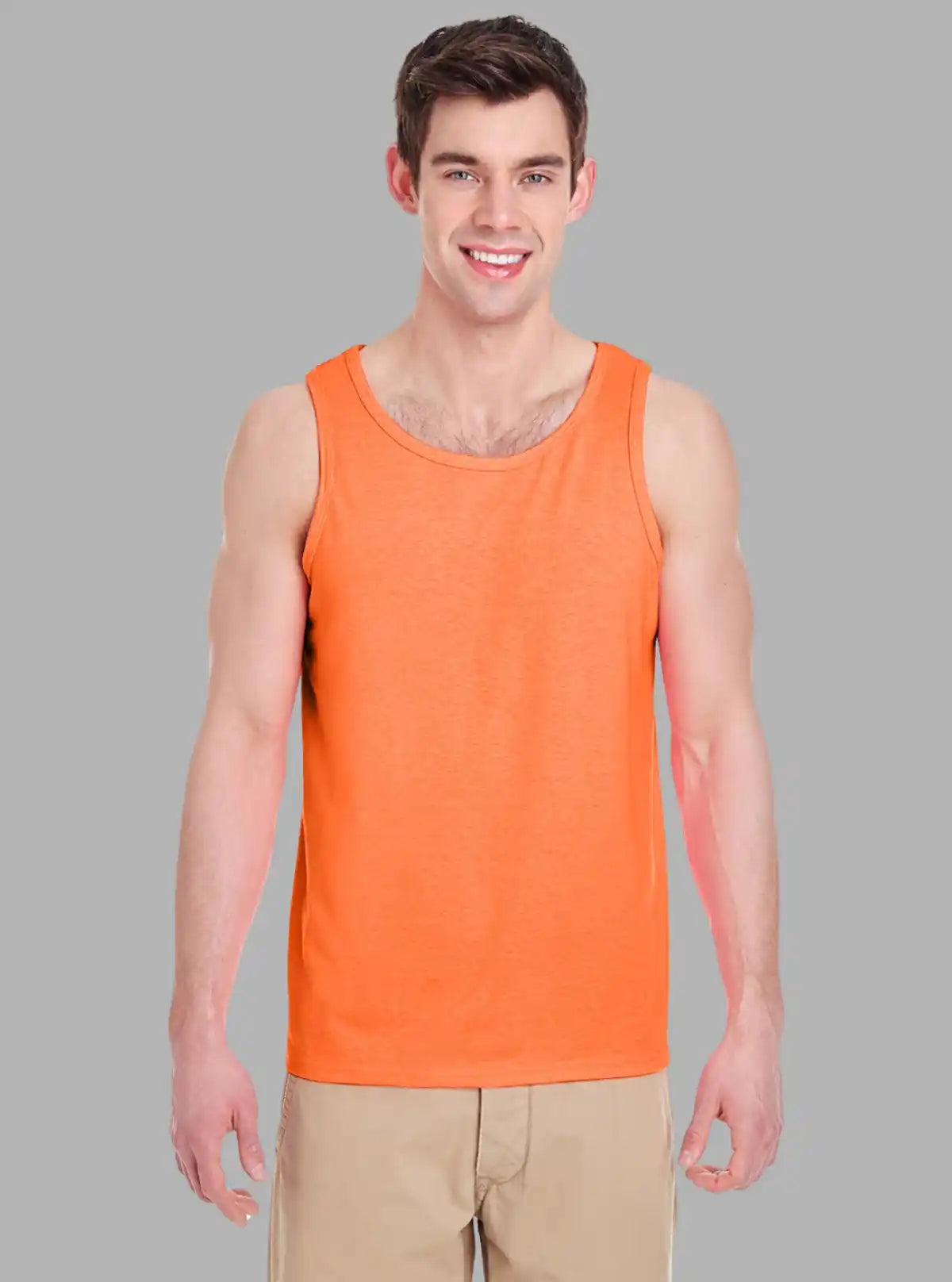 Men’s Orange Ribbed Vest – Stylish Summer Essential | Boer & Fitch
