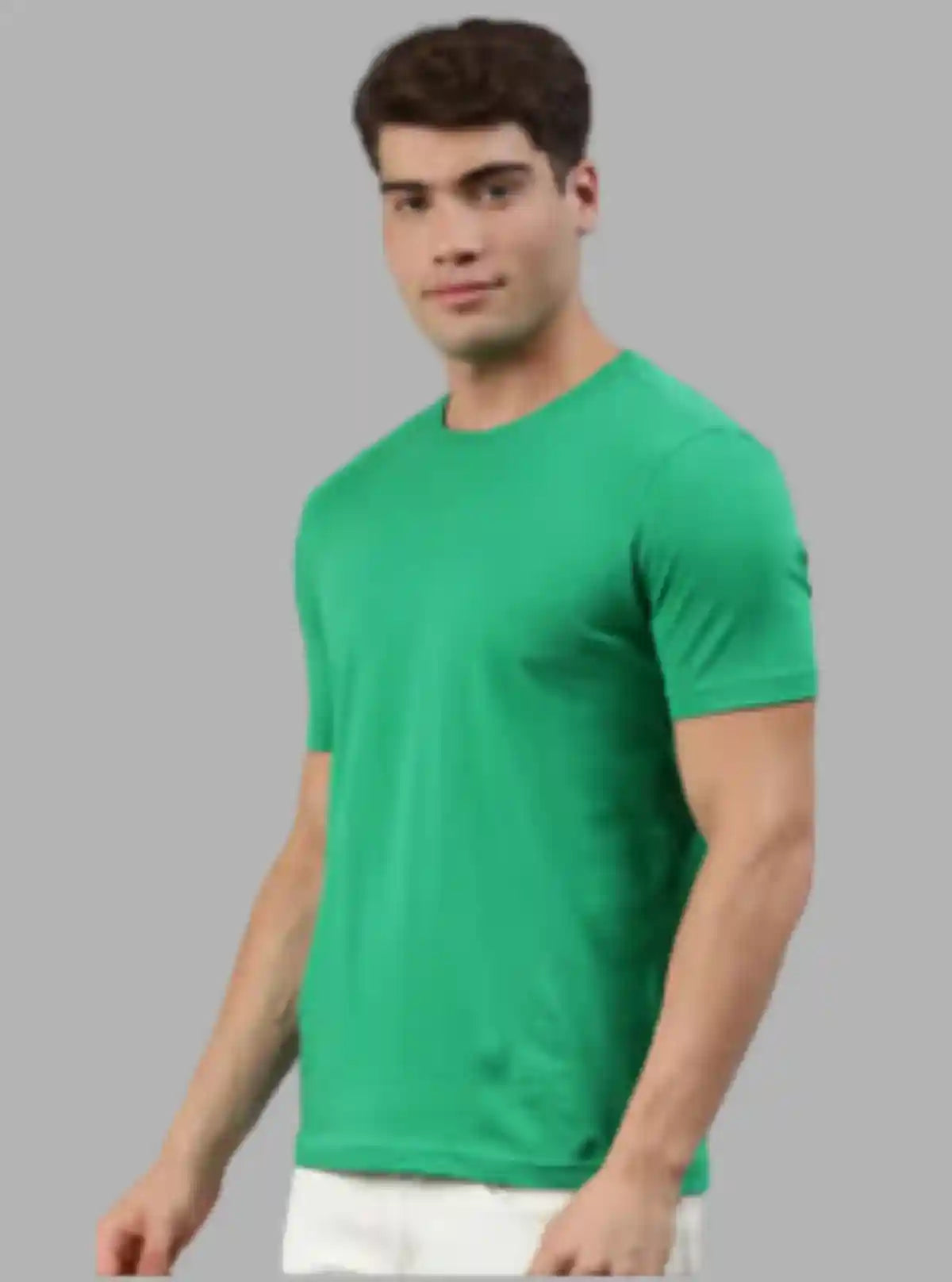Men’s Green Printed Crew Neck T-Shirt – Bold Comfort for Everyday Style