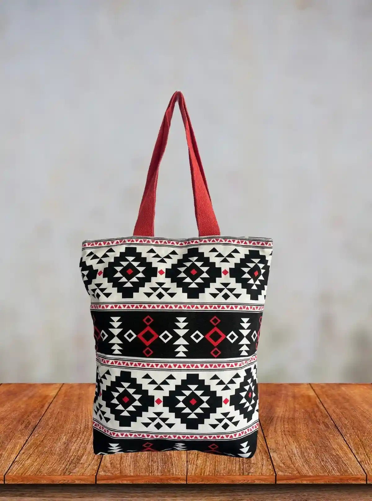 Patterned Triangle Graphic Canvas Bag – Bold Geometric Tote by Boer & Fitch | Buy Online at  Boer and Fitch