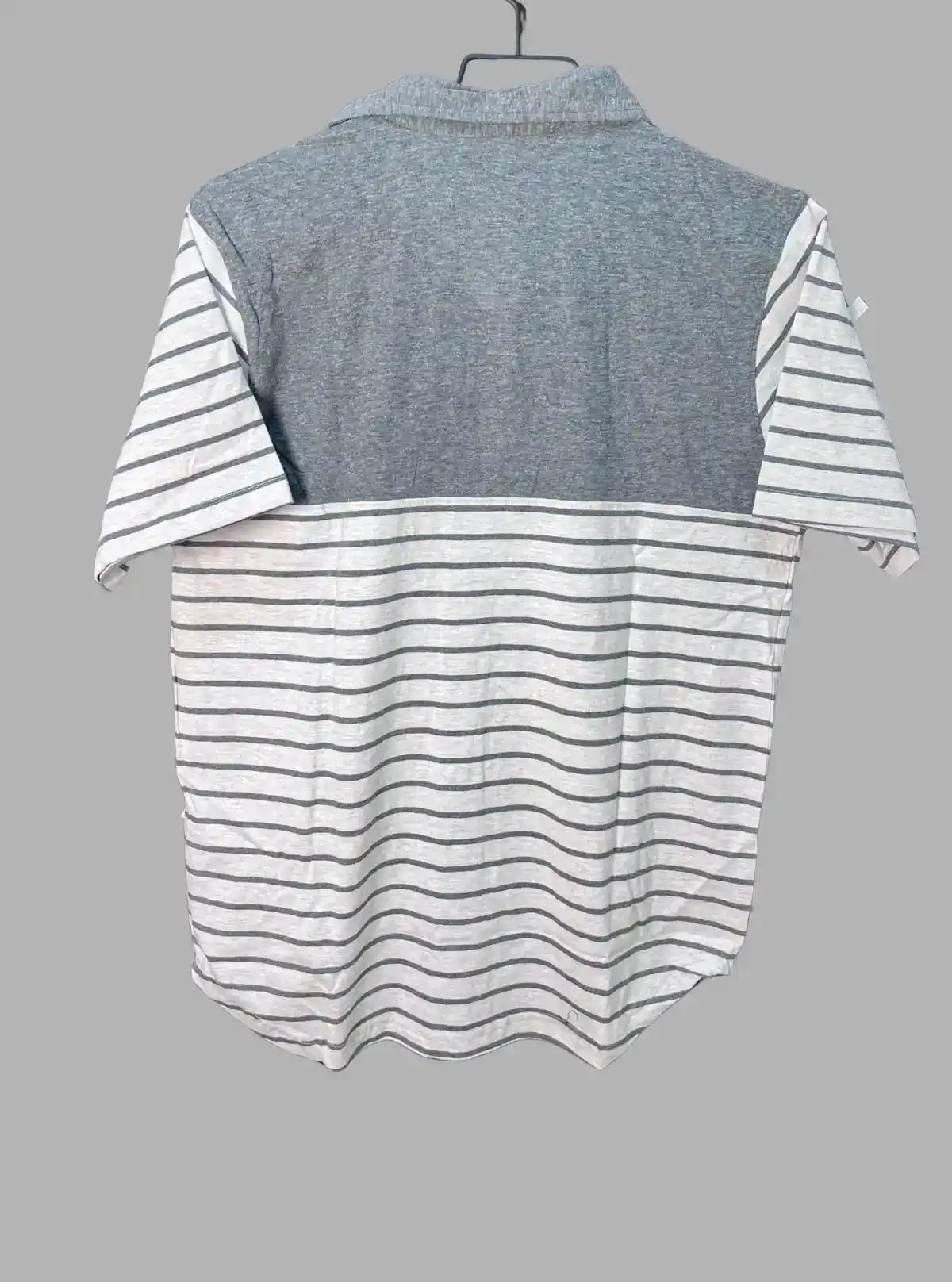 Dark Melange Striped Polo T-Shirt for Men – Casual Cotton Tee by Boer and Fitch