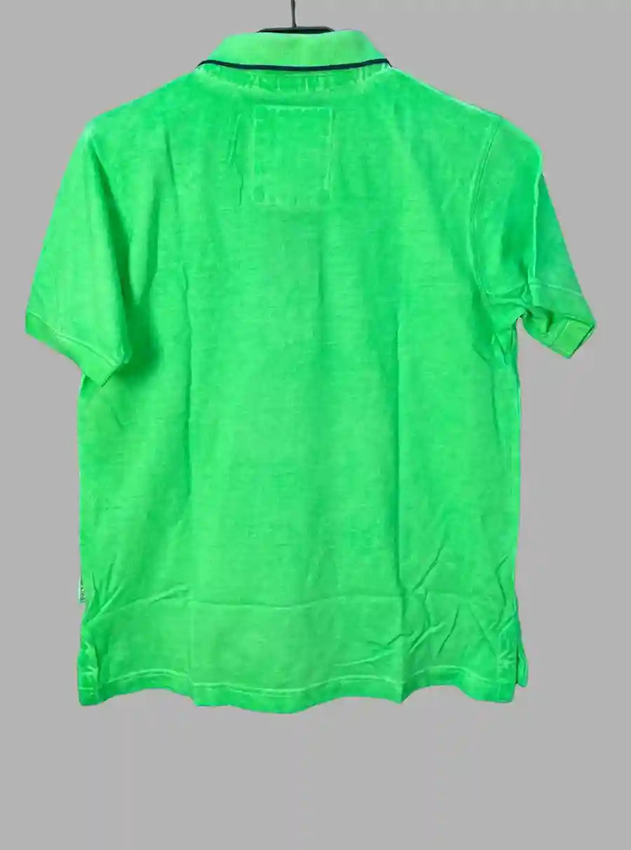 Men’s Bright Green Garment Dyed Polo T-Shirt – Premium Cotton | Boer & Fitch