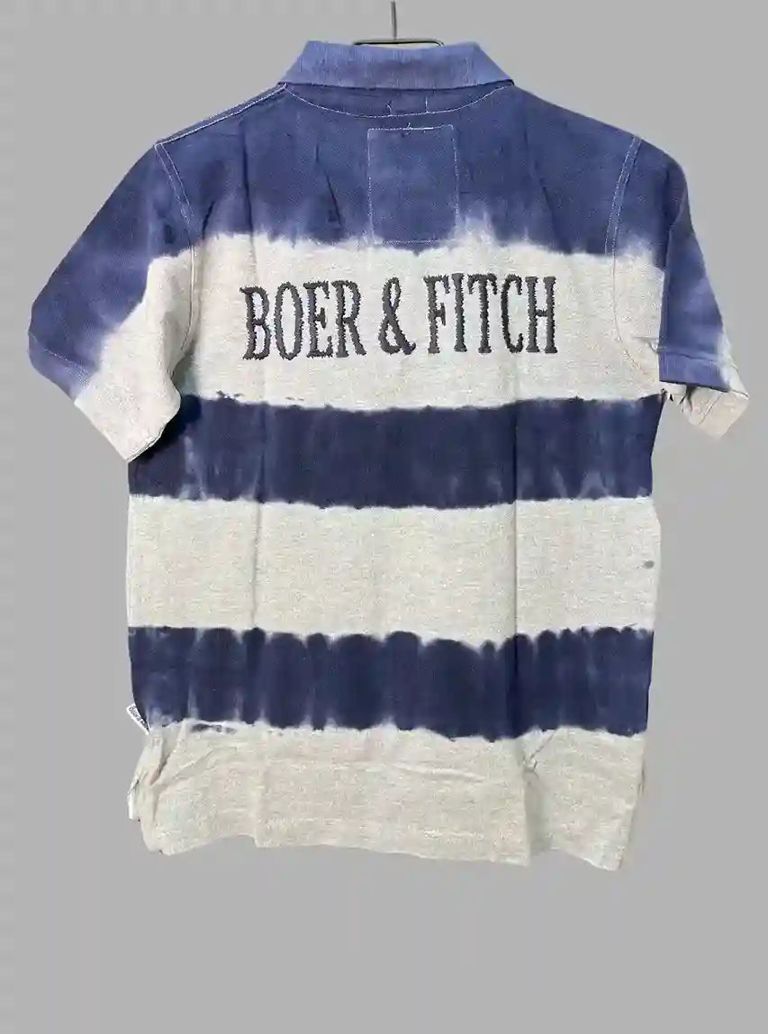Men’s Grey Tie & Dye Polo T-Shirt – Trendy & Comfortable | Boer & Fitch