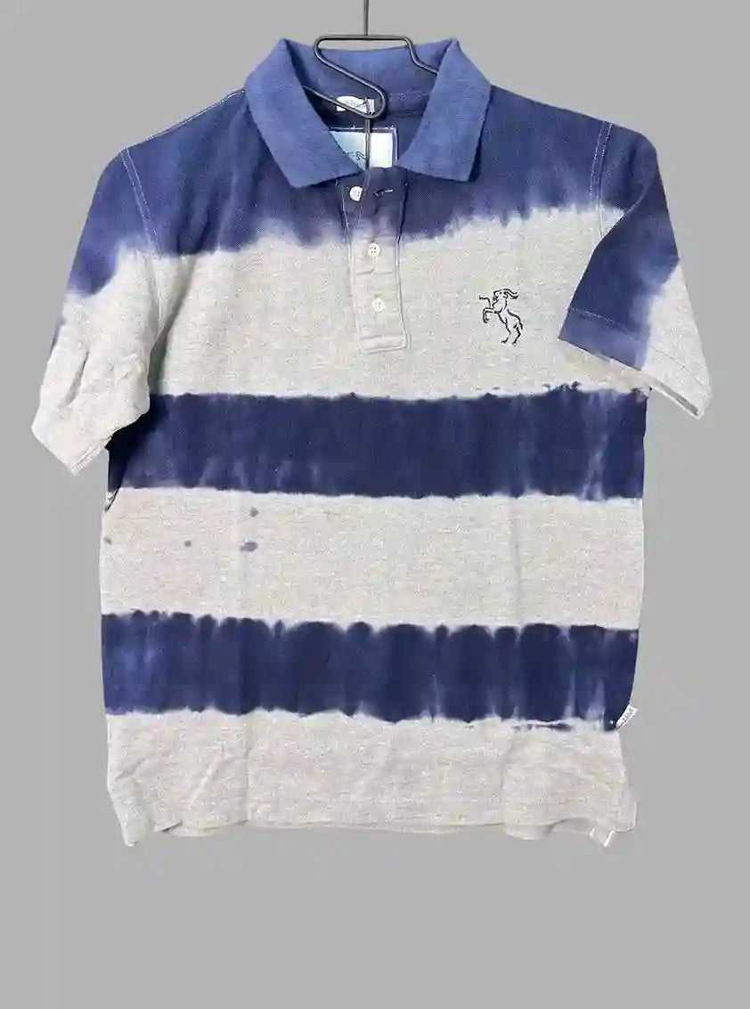Men’s Grey Tie & Dye Polo T-Shirt – Trendy & Comfortable | Boer & Fitch