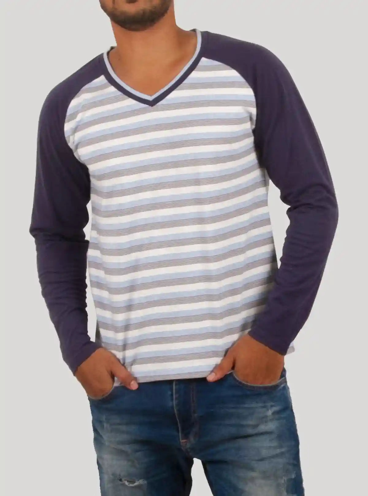Raglan Striped T-Shirt for Men – Boer and Fitch | Buy Online at  Boer and Fitch