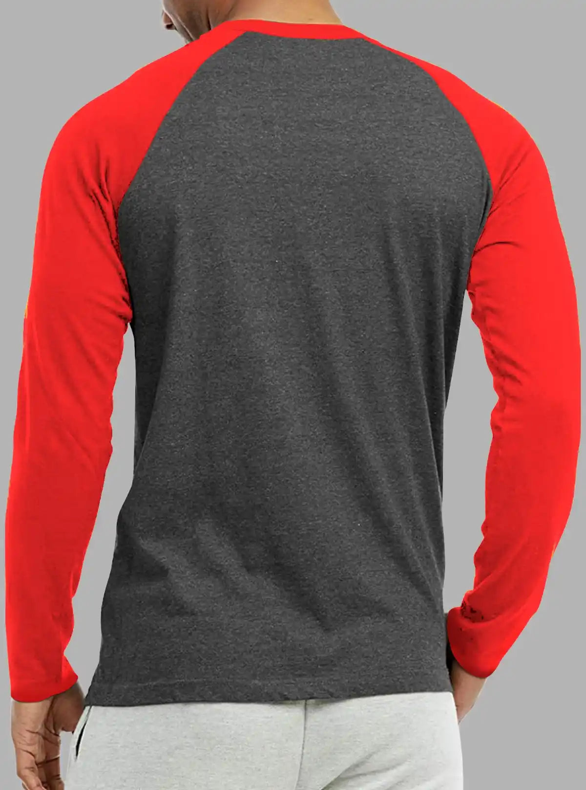Red Contrast Raglan T-Shirt for Men – Casual Cotton Tee by Boer and Fitch