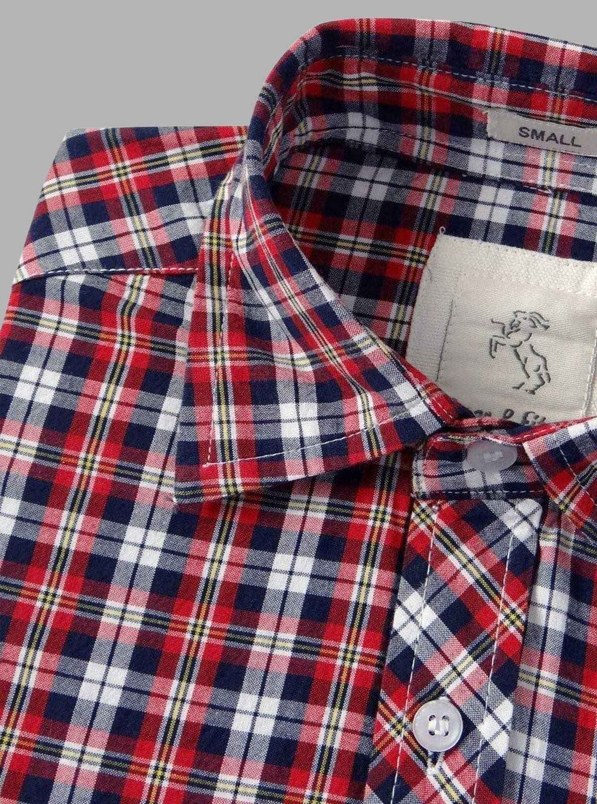 Red Checked Slim Fit Full Sleeve Shirt for Men – Casual & Smart by Boer and Fitch | Buy Online at  Boer and Fitch