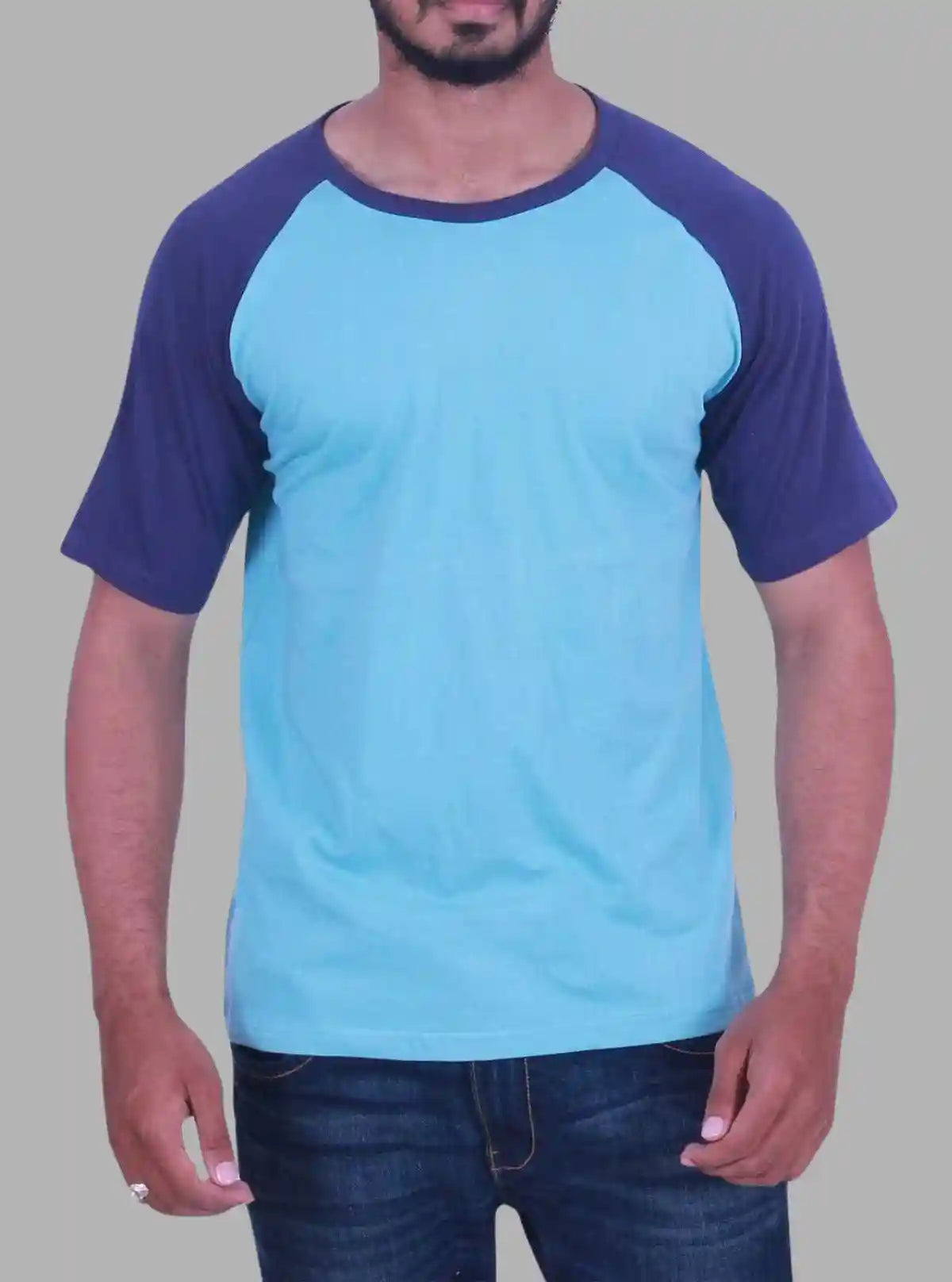Sky Blue Raglan T-Shirt for Men – Casual Cotton Tee by Boer and Fitch | Buy Online at  Boer and Fitch