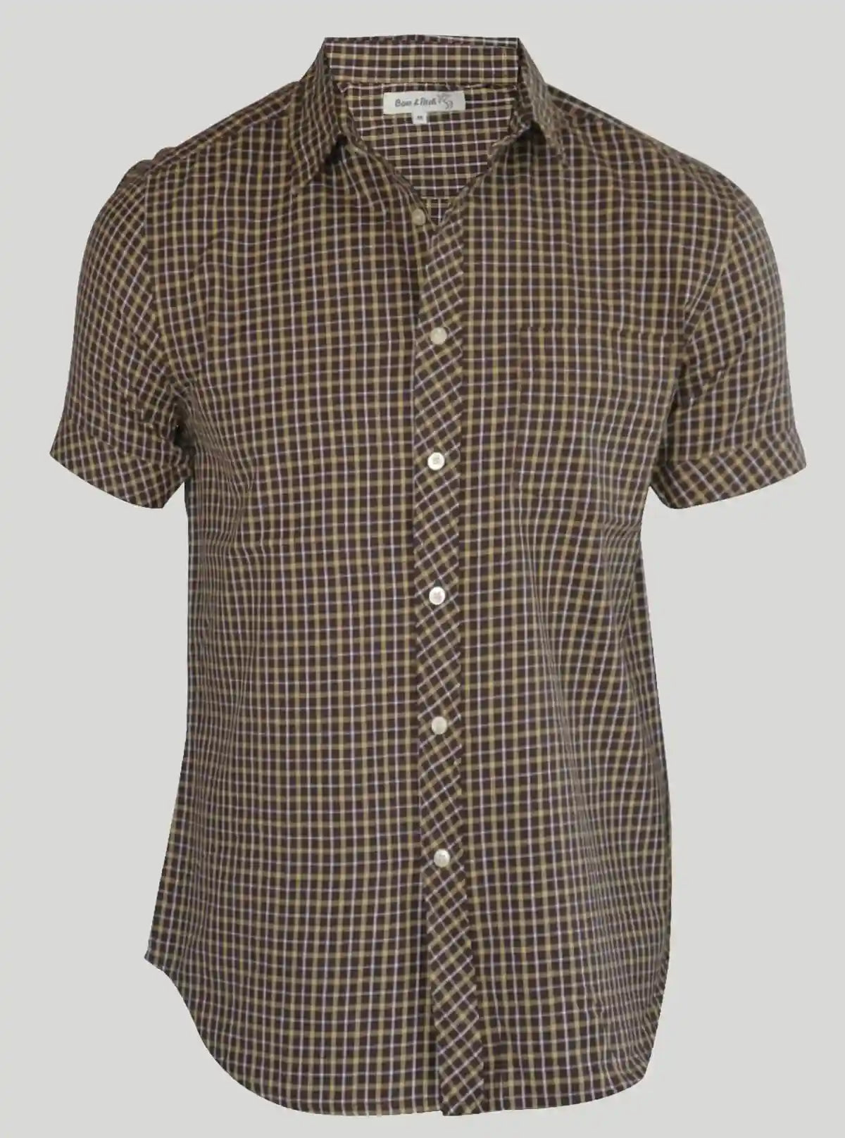 Slim Fit Brown Checked Shirt for Men – Casual Style by Boer and Fitch | Buy Online at  Boer and Fitch