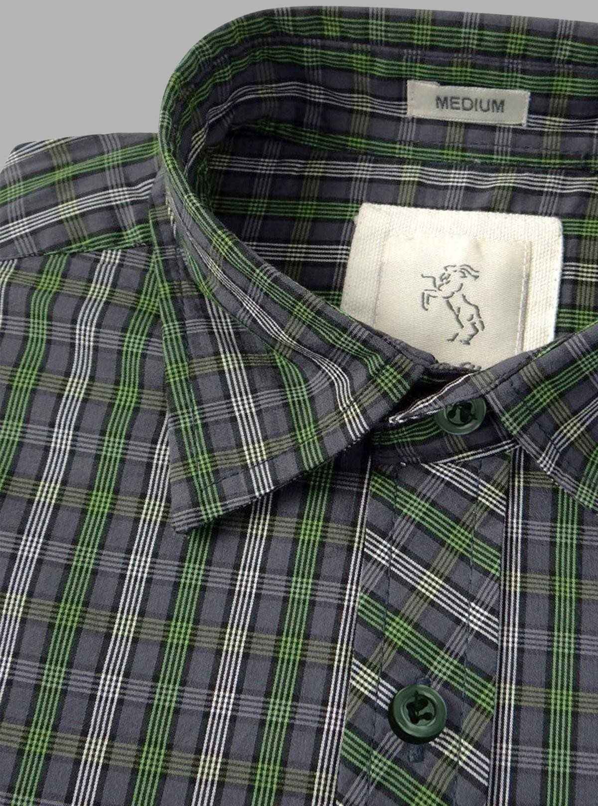 Soft Green Checked Slim Fit Full Sleeve Shirt for Men – Casual & Smart by Boer and Fitch | Buy Online at  Boer and Fitch