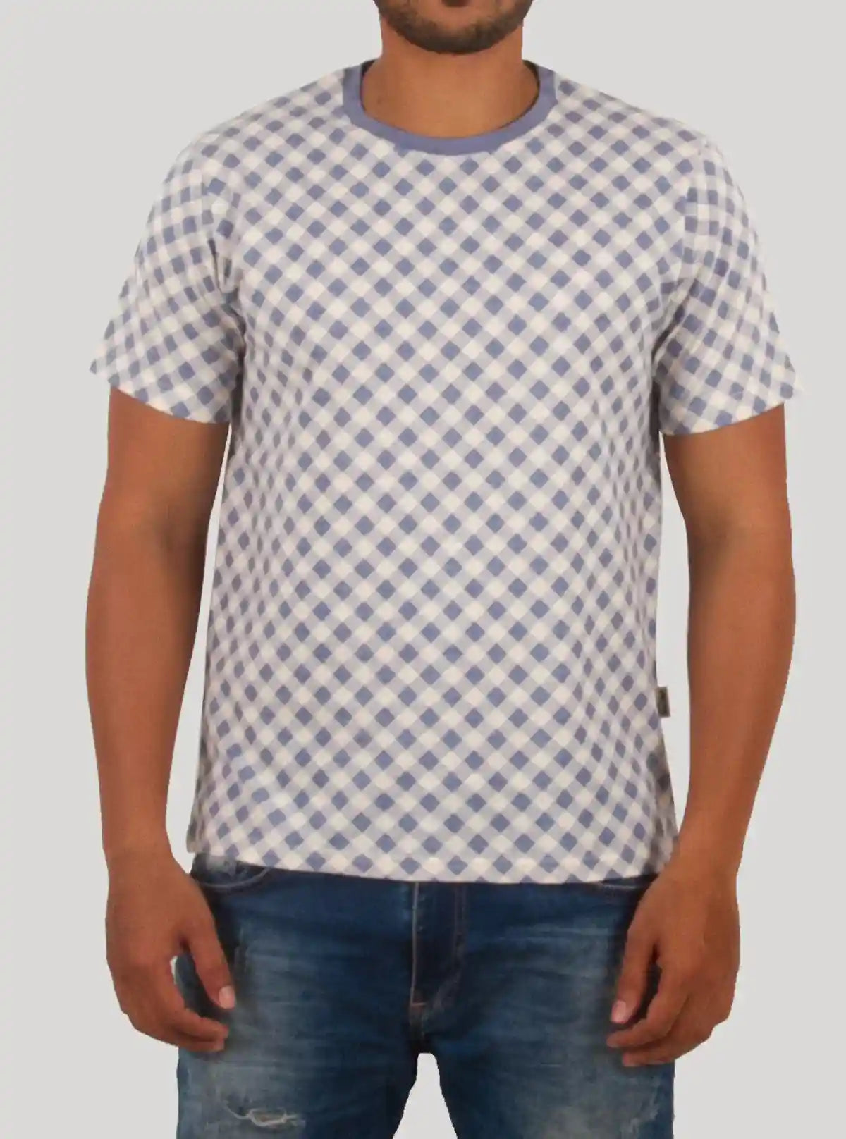 Symmetrical Graphic Printed Grey Round Neck T-Shirt for Men – Boer and Fitch | Buy Online at  Boer and Fitch