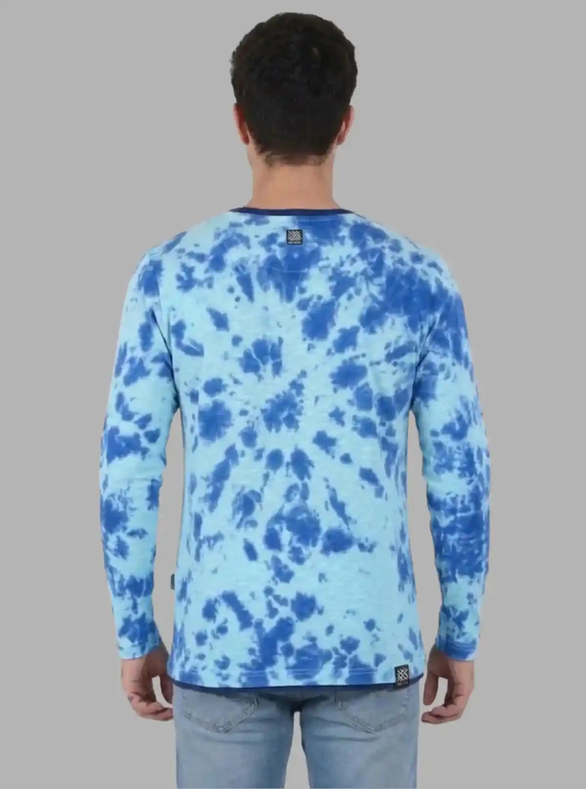Men’s Pastel Blue Tie and Dye T‑Shirt – Soft Cotton Summer Essential