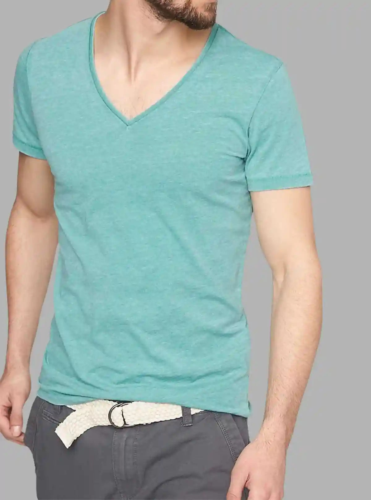Vintage Blue V-Neck T-Shirt for Men – Casual Cotton Tee by Boer and Fitch | Buy Online at  Boer and Fitch