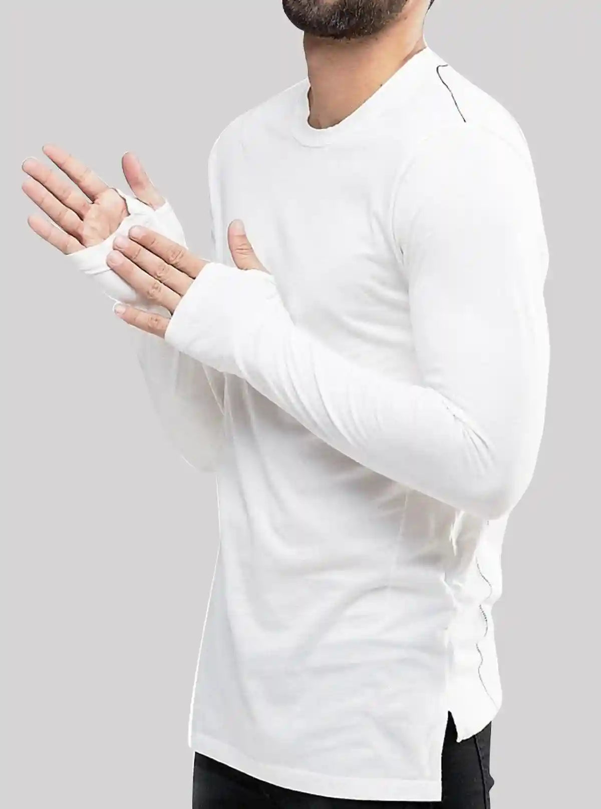 White Full Sleeve T-Shirt – Boer and Fitch | Buy Online at  Boer and Fitch