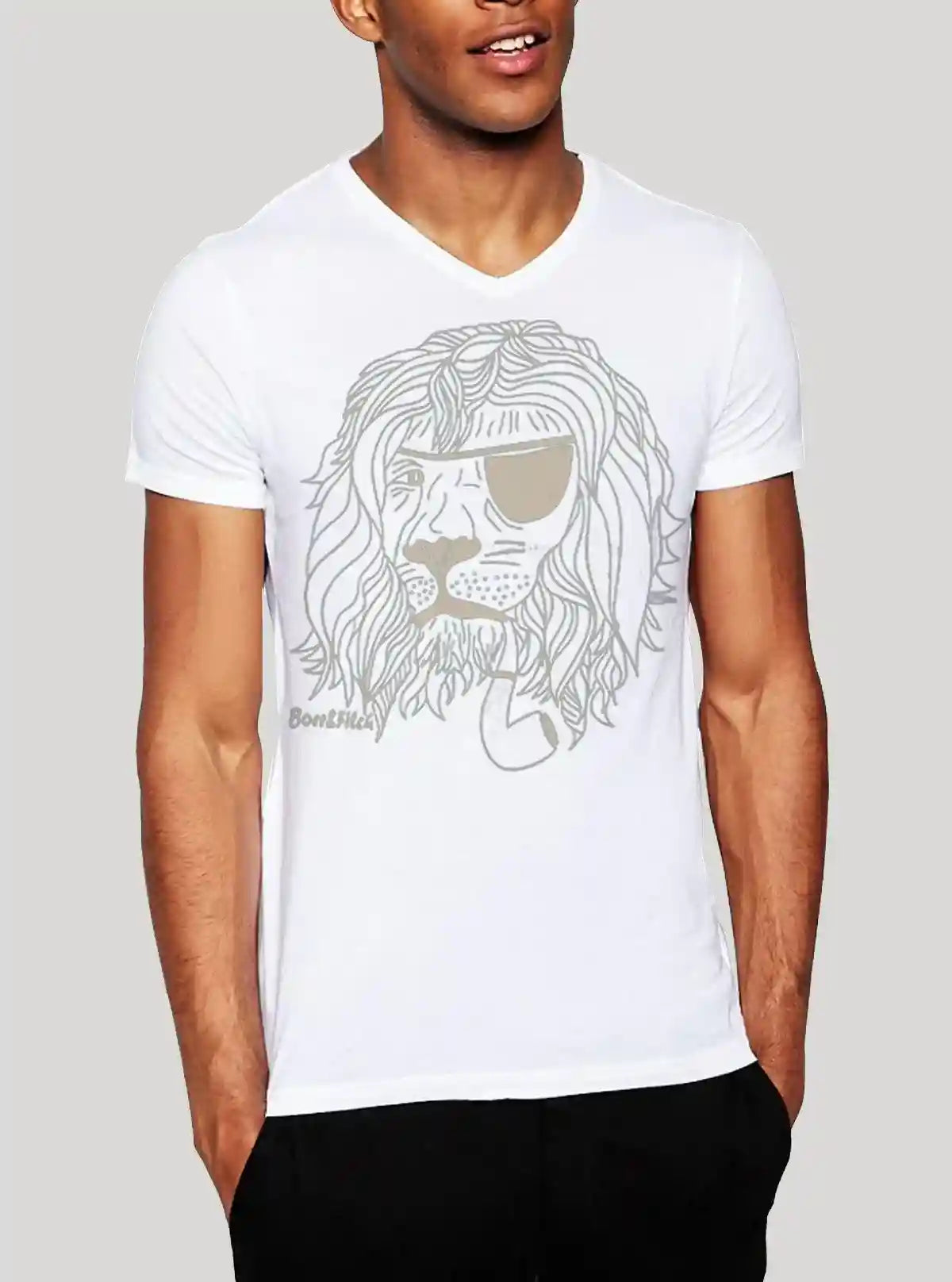 White Lion Print T-Shirt for Men – Casual & Stylish by Boer and Fitch | Buy Online at  Boer and Fitch