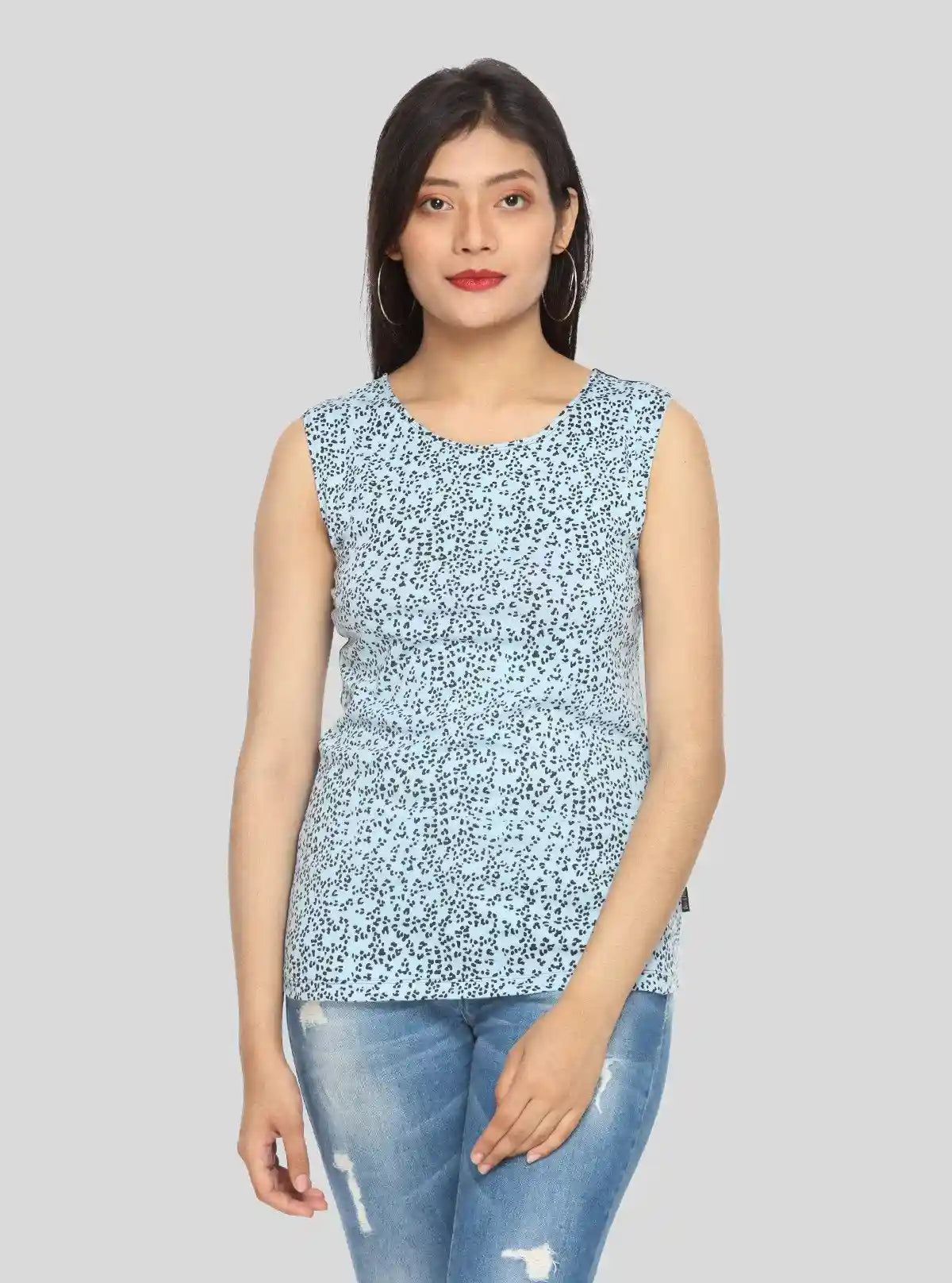 Women’s Blue Textured Sleeveless Top – Stylish & Comfortable by Boer and Fitch | Buy Online at  Boer and Fitch