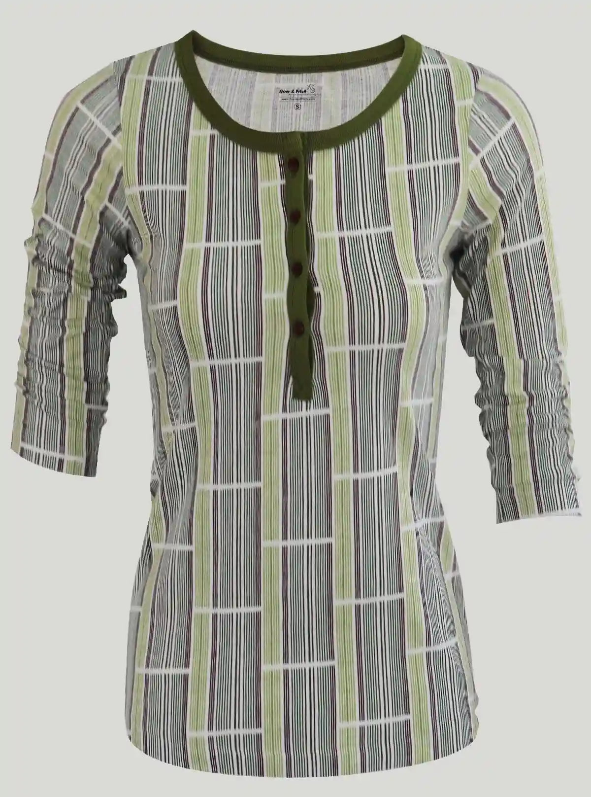 Women’s Green Graphic Stripe Top – Trendy & Comfortable | Boer & Fitch | Buy Online at  Boer and Fitch