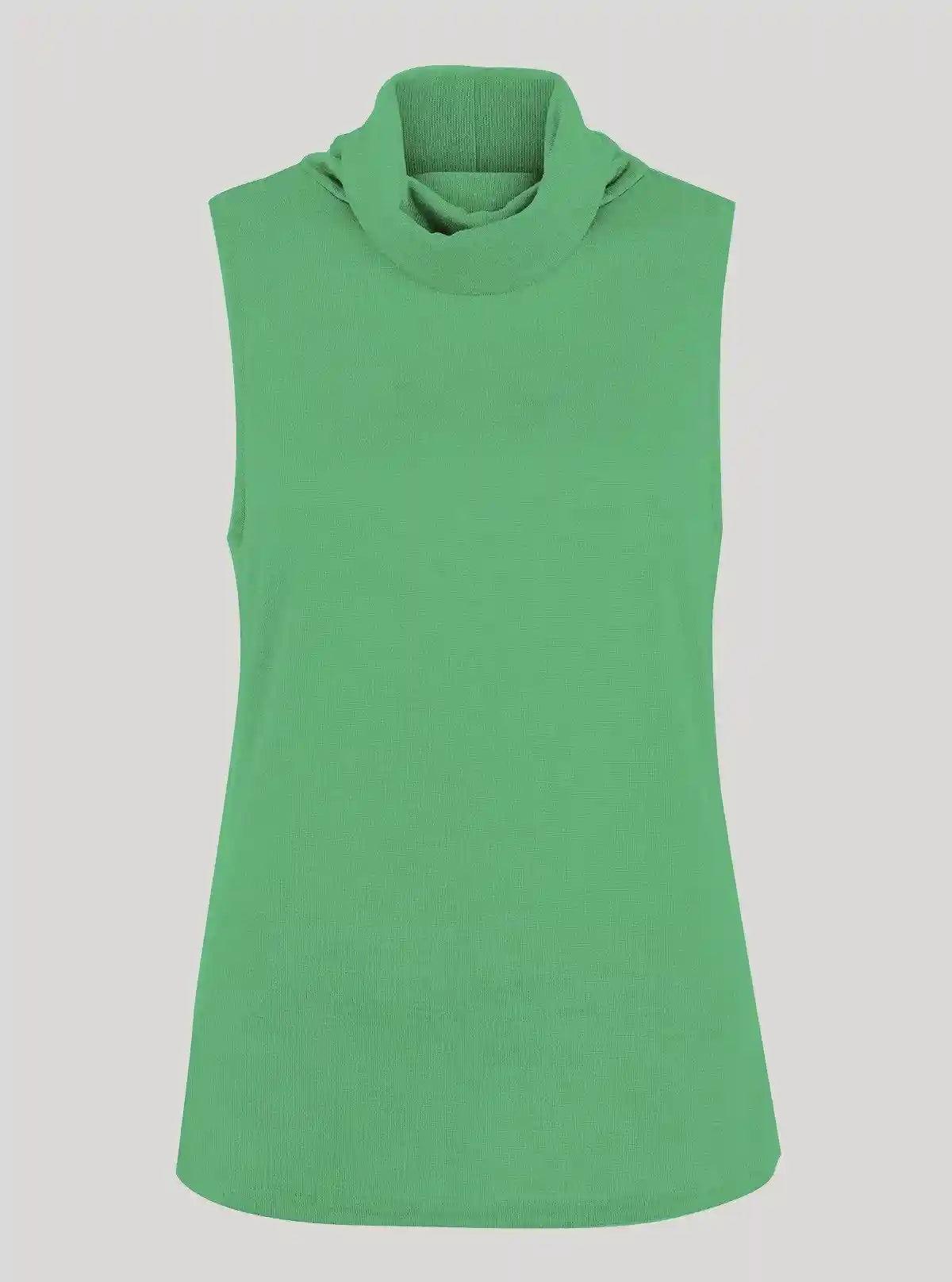 Women’s Green Roll-On Neck Sleeveless Top – Stylish & Comfortable | Boer & Fitch | Buy Online at  Boer and Fitch