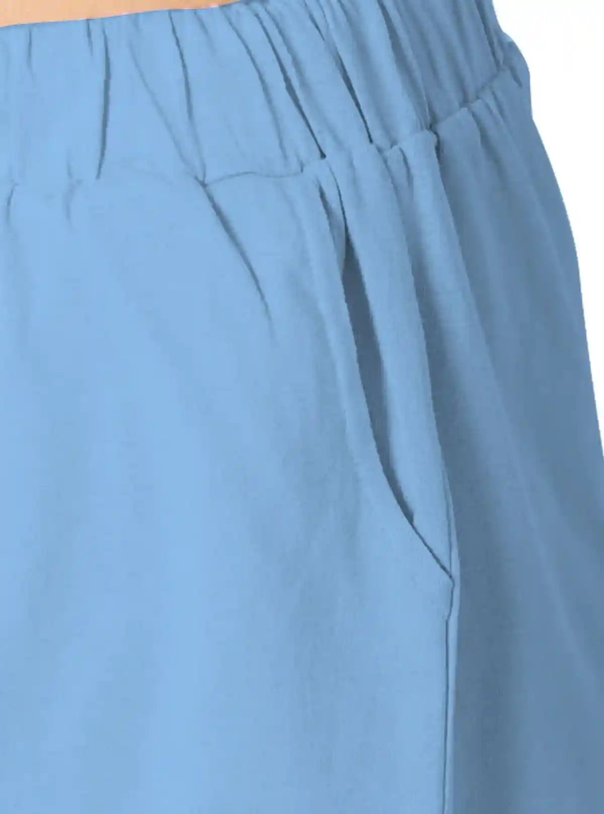 Women’s Light Blue Cotton Shorts – Soft, Cool & Versatile | Boer & Fitch | Buy Online at  Boer and Fitch