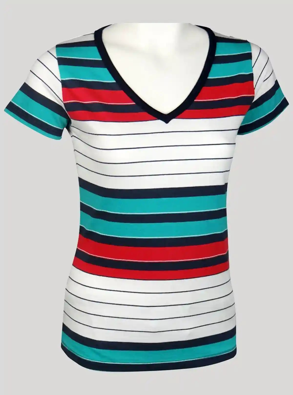 Women’s Multicolor Striped V-Neck Top – Trendy & Comfortable | Boer & Fitch | Buy Online at  Boer and Fitch