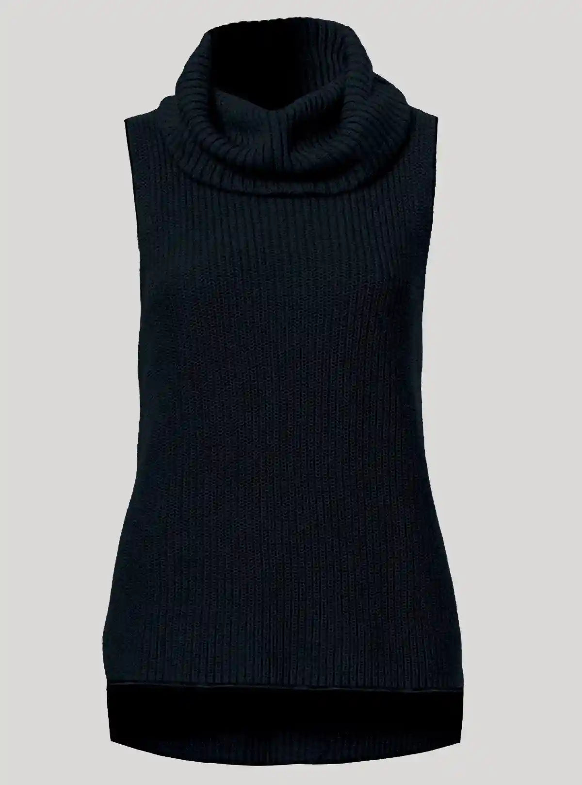 Women’s Navy Flat Knit High Neck Sleeveless Top – Trendy & Comfortable | Boer & Fitch | Buy Online at  Boer and Fitch
