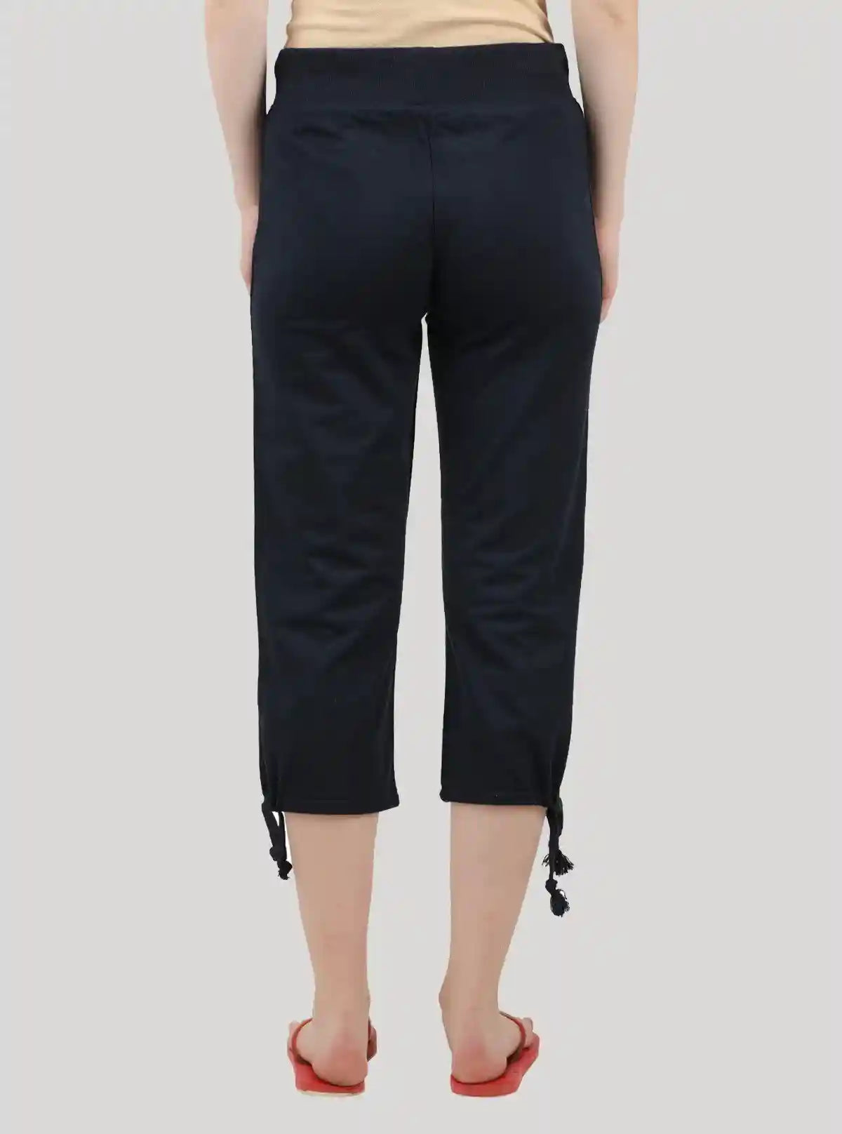 Women’s Navy Relaxed Fit Cotton Jersey Capri – Breathable Everyday Essential | Buy Online at  Boer and Fitch