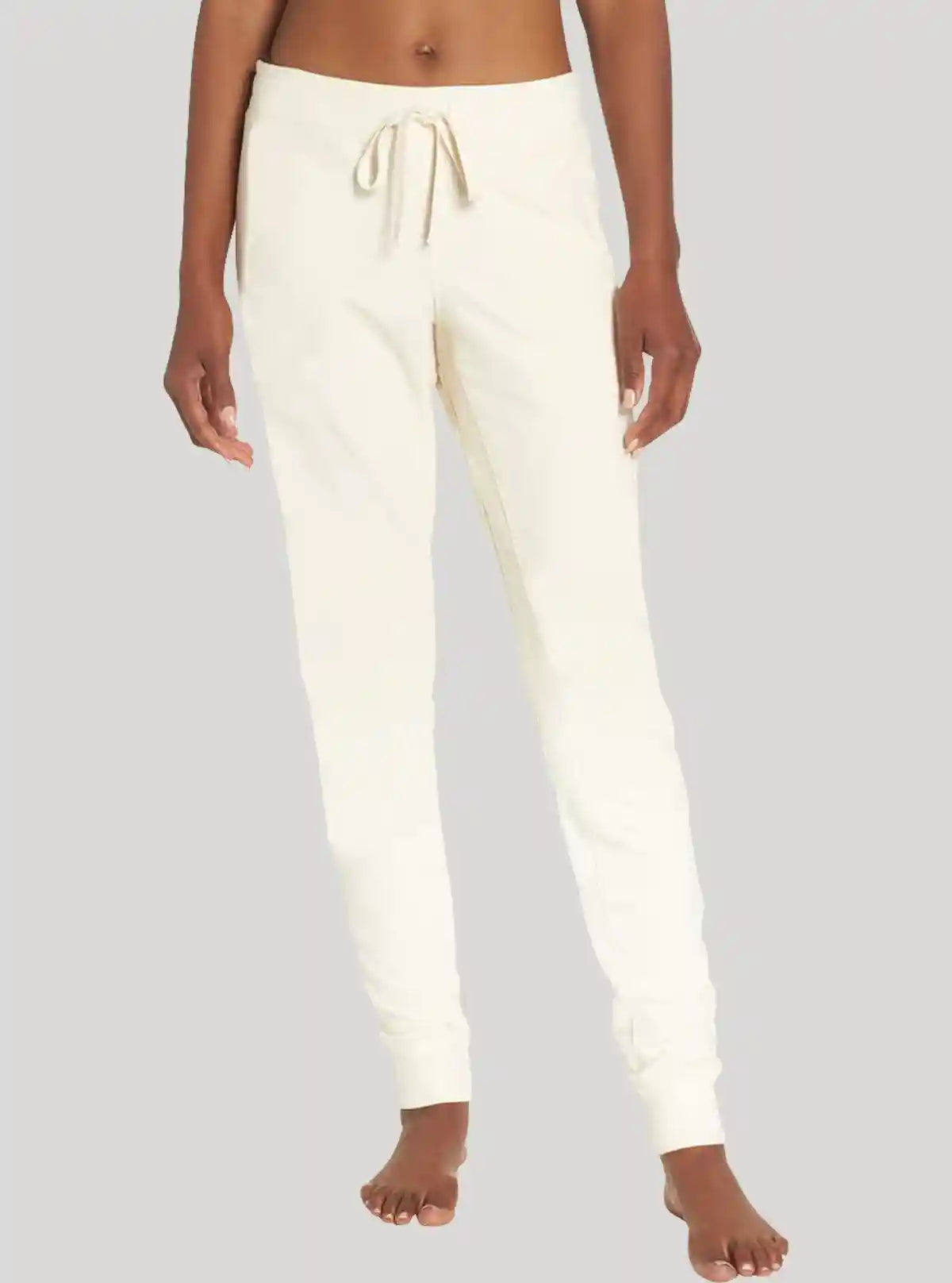 Women’s Off White Cotton Fleece Jogger Pants – Stylish Winter Comfort | Buy Online at  Boer and Fitch
