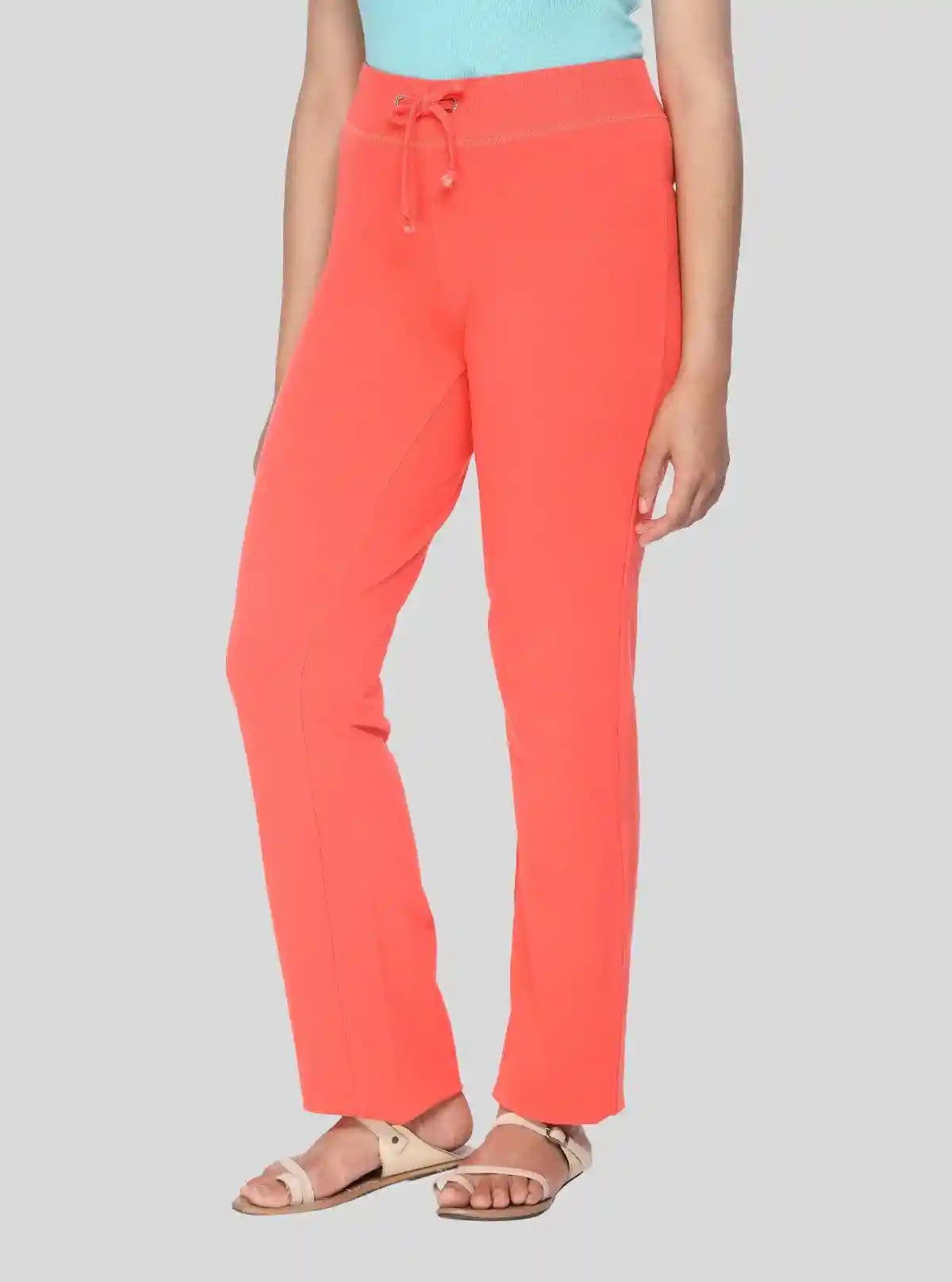Women’s Orange Relaxed Fit Trouser in Cotton Elastane Jersey Knit | Buy Online at  Boer and Fitch