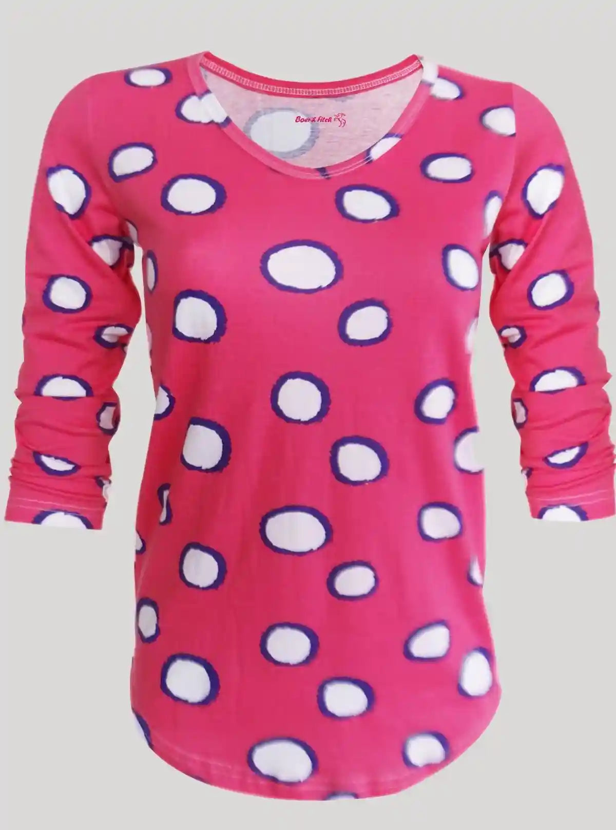 Women’s Pink Bubble Dotted Top – Fun & Stylish | Boer & Fitch | Buy Online at  Boer and Fitch