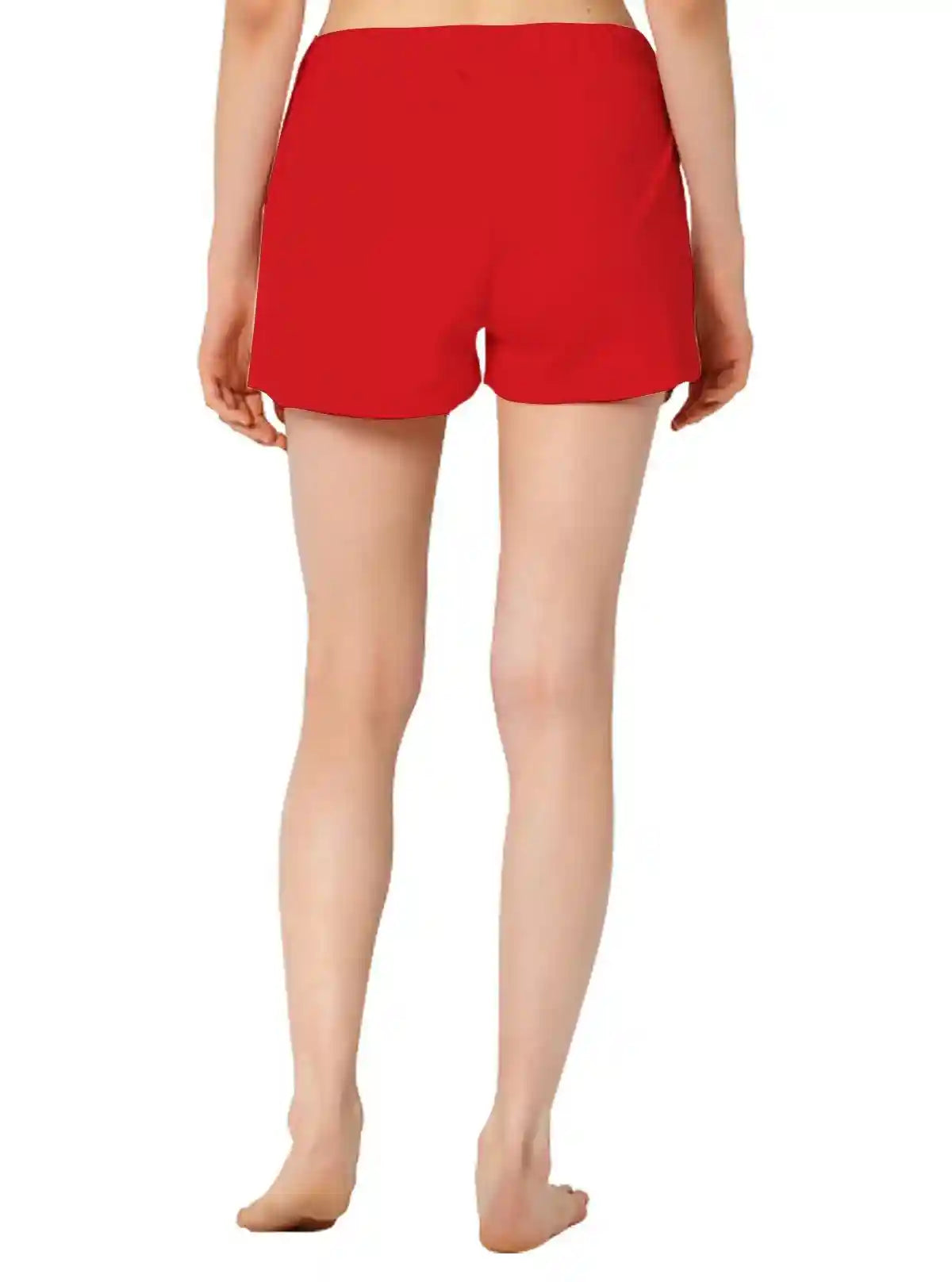 Women’s Red Cotton Jersey Shorts – Bold, Soft & Effortlessly Comfortable | Buy Online at  Boer and Fitch
