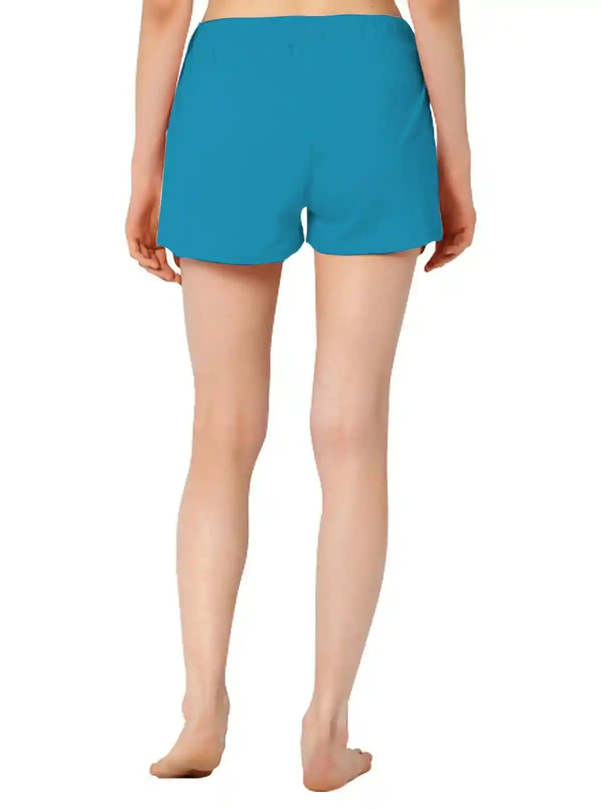 Women’s Turquoise Cotton Jersey Shorts – Fresh, Soft & All-Day Comfort | Buy Online at  Boer and Fitch