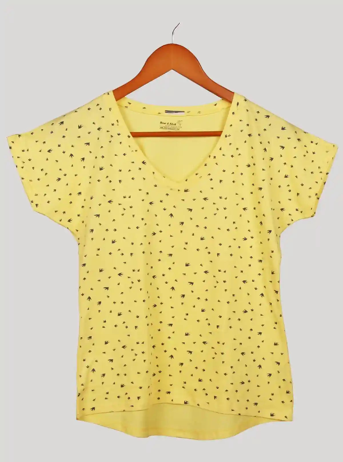 Women’s Yellow AOP Printed Top – Trendy & Comfortable | Boer & Fitch | Buy Online at  Boer and Fitch
