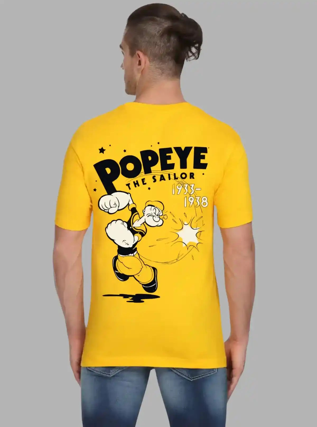 Men’s Bright Yellow Printed T-Shirt – Vibrant Style for Everyday Wear