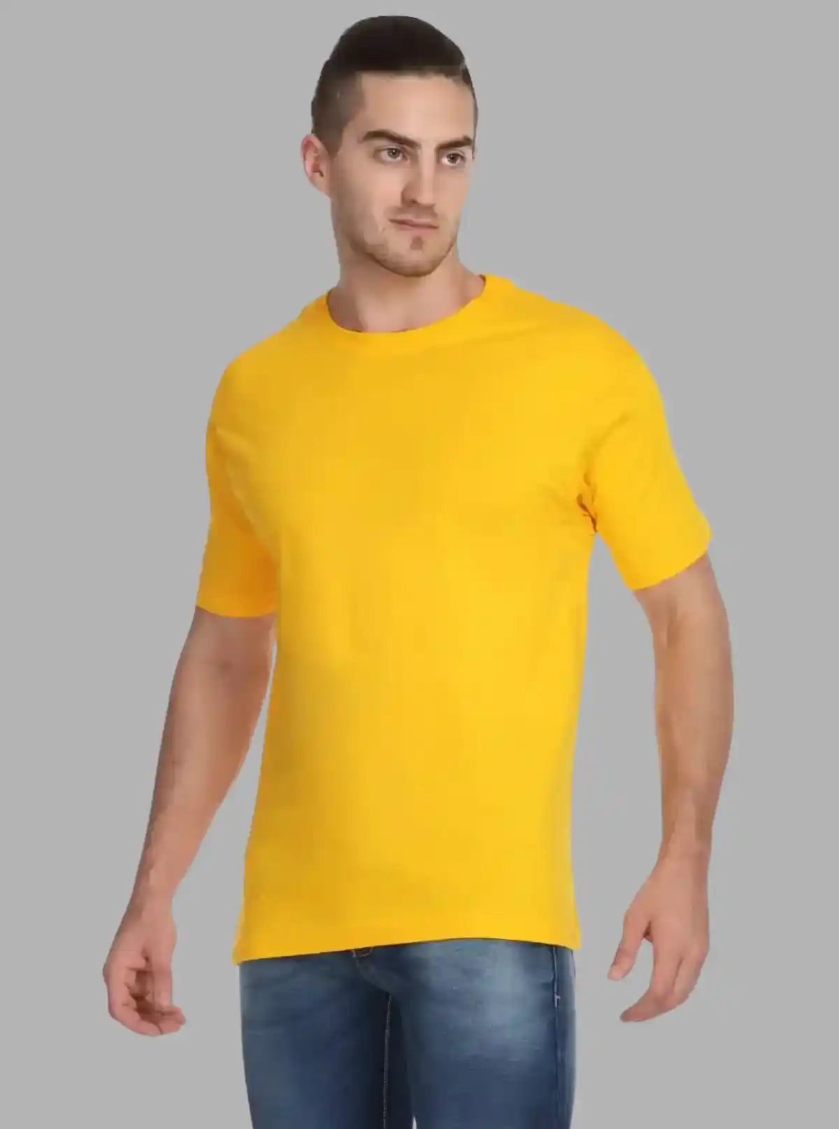 Men’s Bright Yellow Printed T-Shirt – Vibrant Style for Everyday Wear