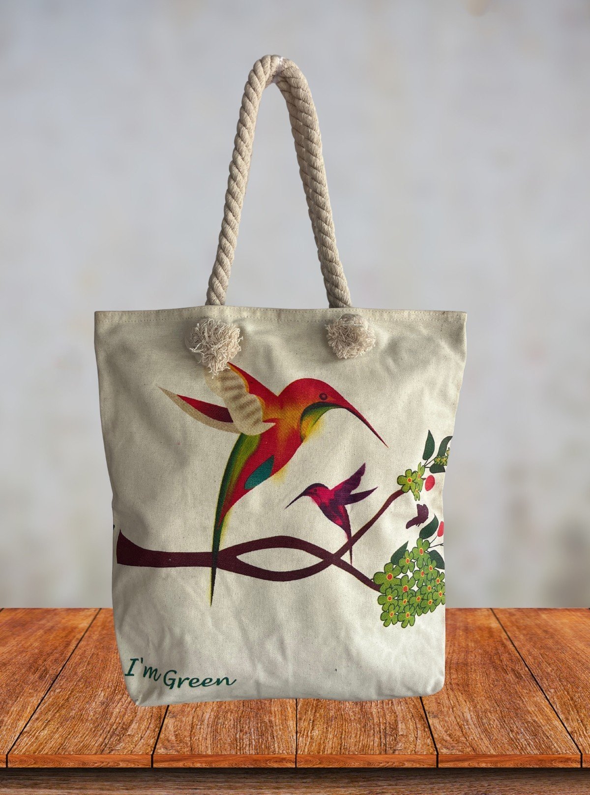 Angelic Hummingbird Canvas Bag – Nature - Inspired Tote by Boer and Fitch - Boer and Fitch