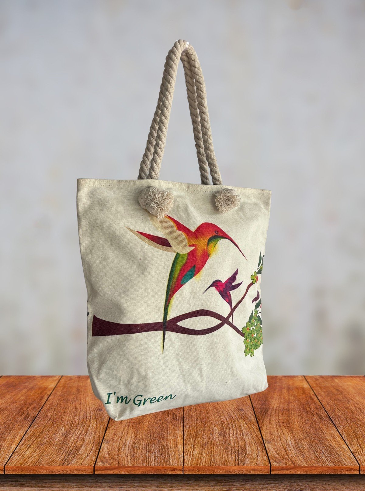 Angelic Hummingbird Canvas Bag – Nature - Inspired Tote by Boer and Fitch - Boer and Fitch