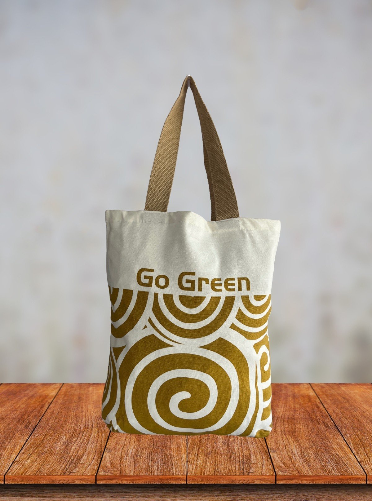 Beige Canvas Printed Bag – Stylish & Durable Everyday Tote by Boer and Fitch - Boer and Fitch