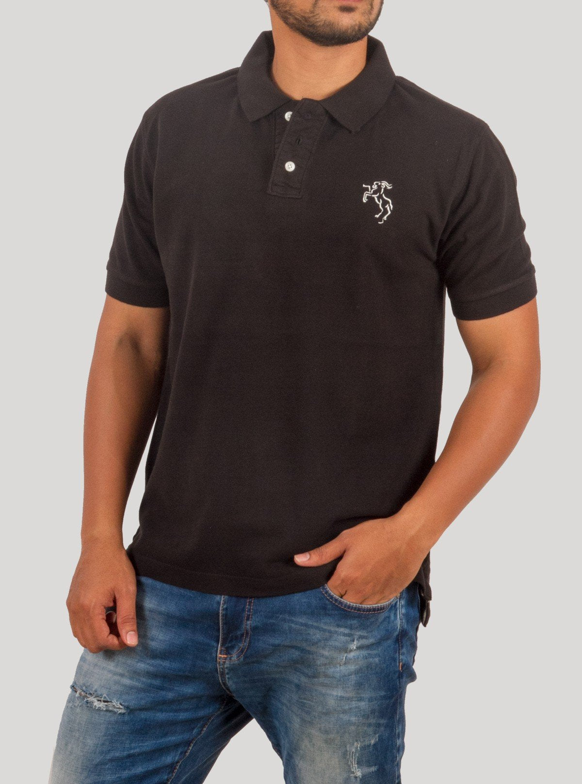 Black 92 Print Polo T-Shirt for Men – Casual Graphic Polo by Boer and Fitch - Boer and Fitch