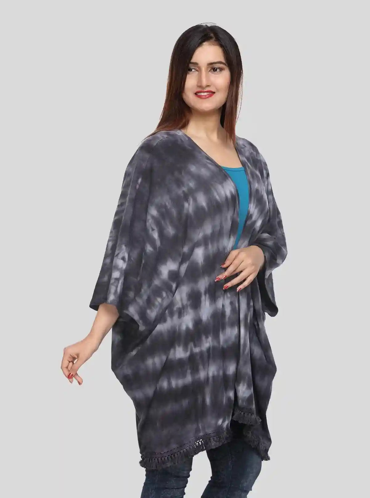 Women's Black Tie and Dye Cotton Shrug | Stylish Layering | Boer and Fitch | Buy Online at  Boer and Fitch