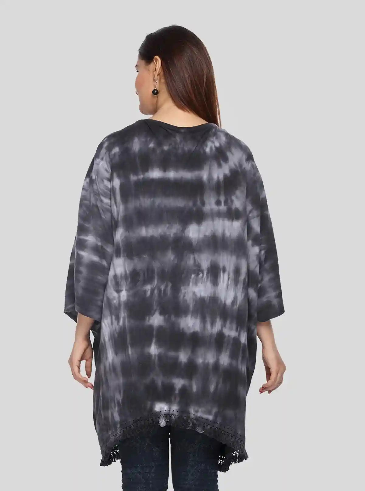 Women's Black Tie and Dye Cotton Shrug | Stylish Layering | Boer and Fitch | Buy Online at  Boer and Fitch